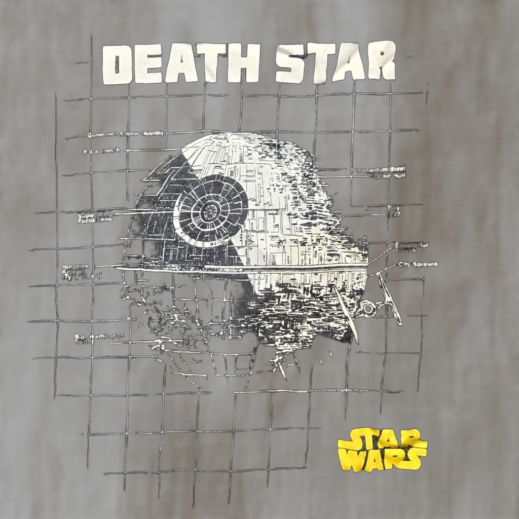 Star Wars STAR WARS Death Star Tee Shirt Short Sleeve Men XL Black Cotton Blend Crew Neck Graphic Tee Size US XL / EU 56 / 4 - 1 Thumbnail