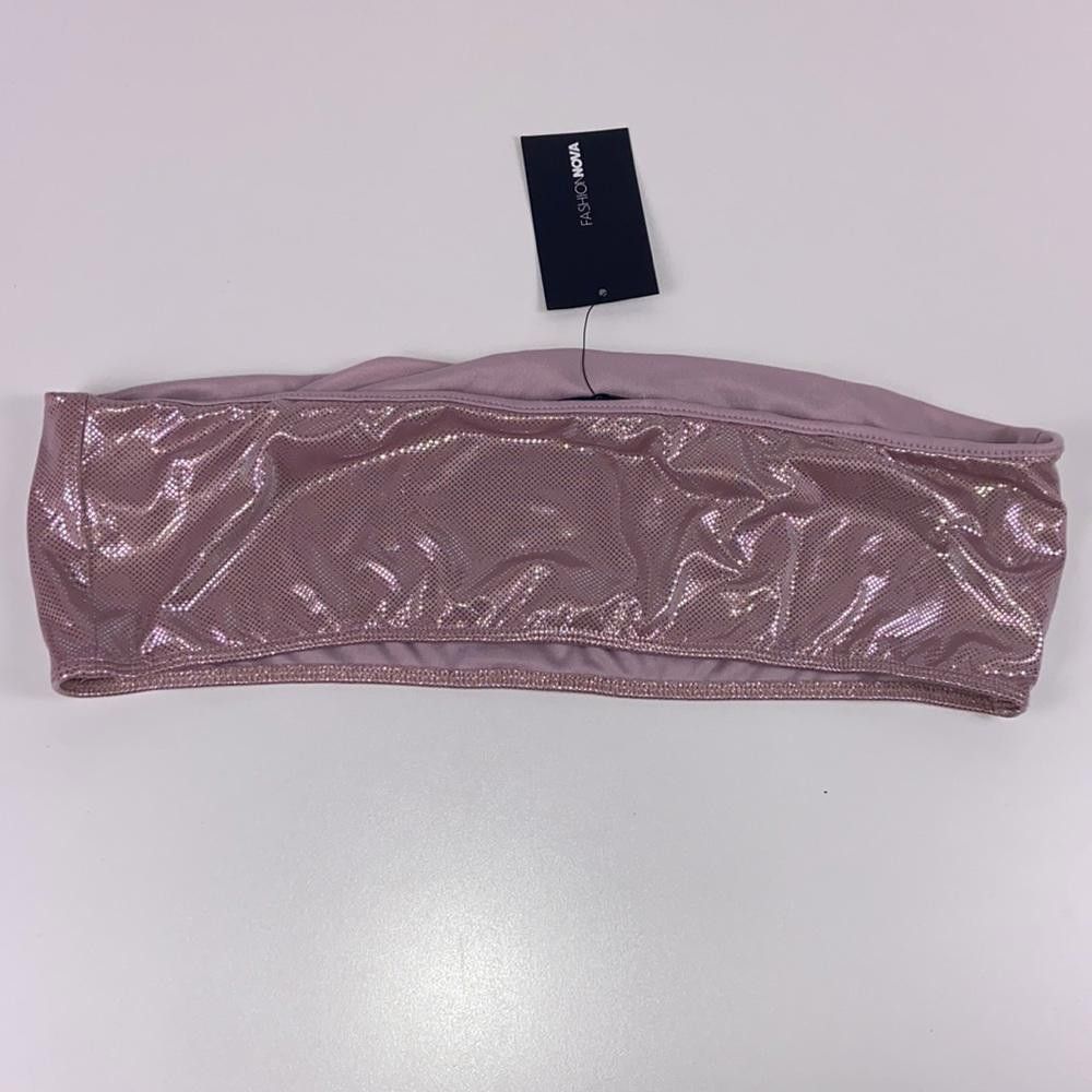 Fashion Nova Fashion Nova I NWT Shiny Pink Bandeau Top XXL Size XXL / US 16-18 / IT 52-54 - 4 Thumbnail
