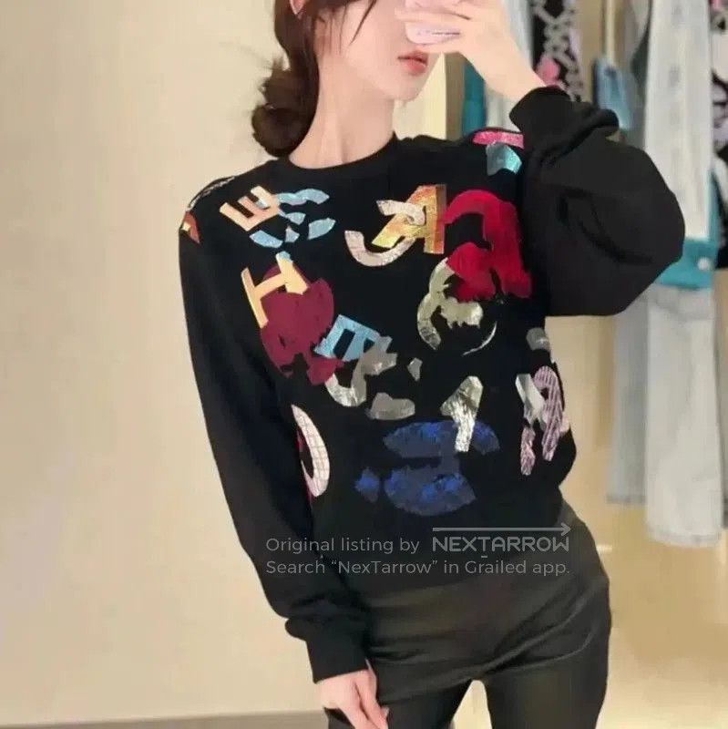 Chanel Chanel Black Cotton Women's Sweatshirt . Size S / US 4 / IT 40 - 9 Thumbnail