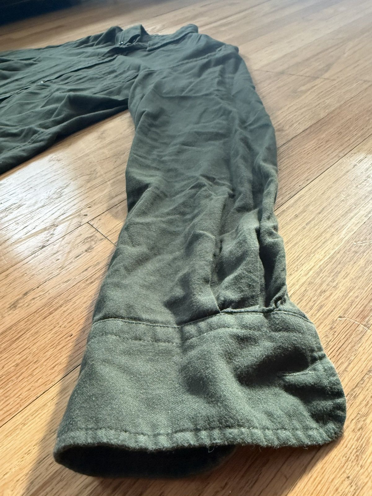 Japanese Brand × Uniqlo Olive Green Flannel Shirt Size US S / EU 44-46 / 1 - 4 Thumbnail
