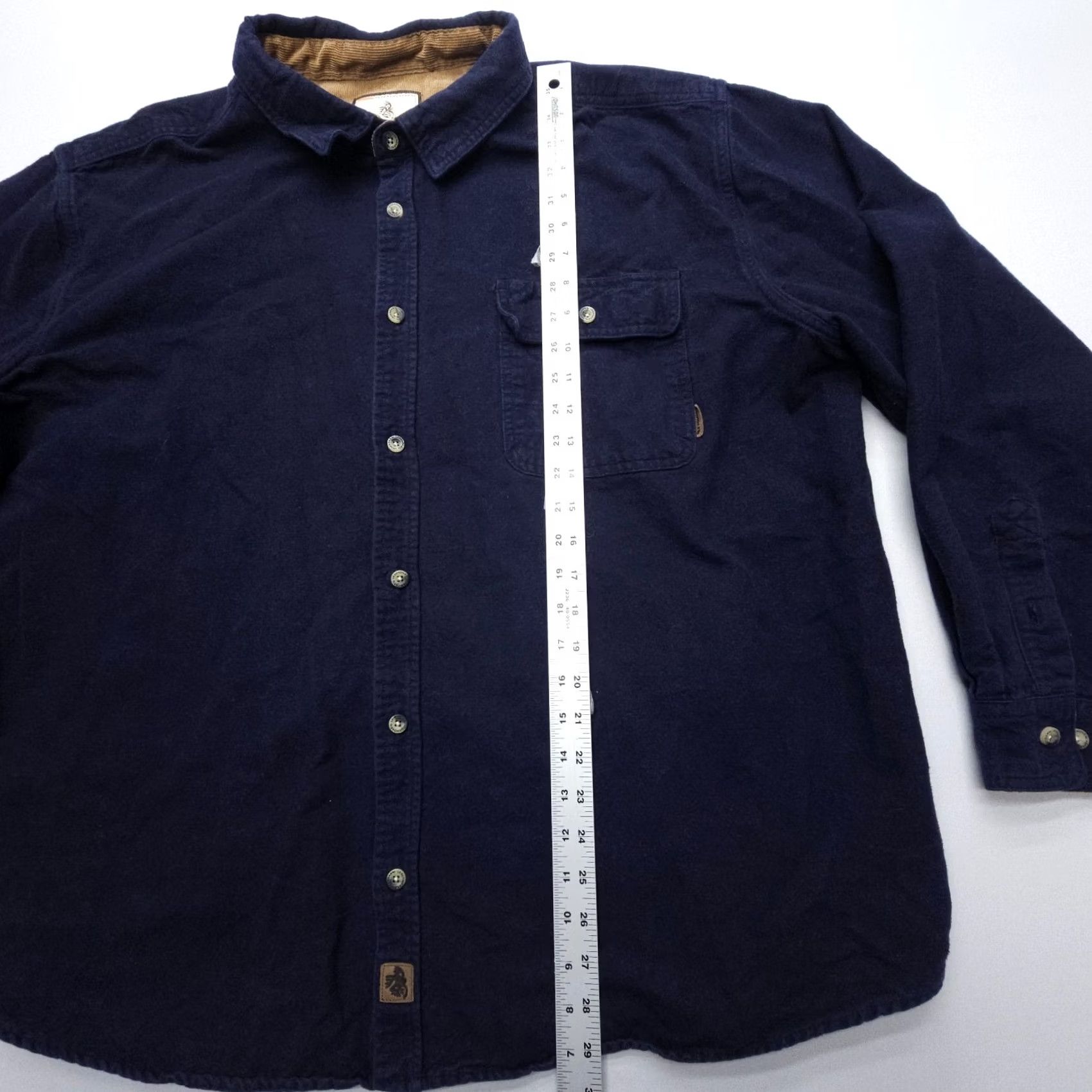 Vintage VINTAGE? No. Legendary Whitetails Flannel Shirt Mens 3XL Navy Cotton Outdoor Field Camp Bush Blue Solid All Seasons Pockets Button-Up Shirt Mens 3XL Size US XXL / EU 58 / 5 - 7 Thumbnail