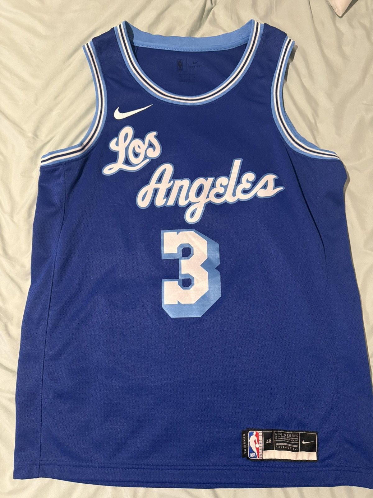 Nike Anthony Davis Nike Classic Lakers Jersey #3 Size US M / EU 48-50 / 2 - 1 Thumbnail