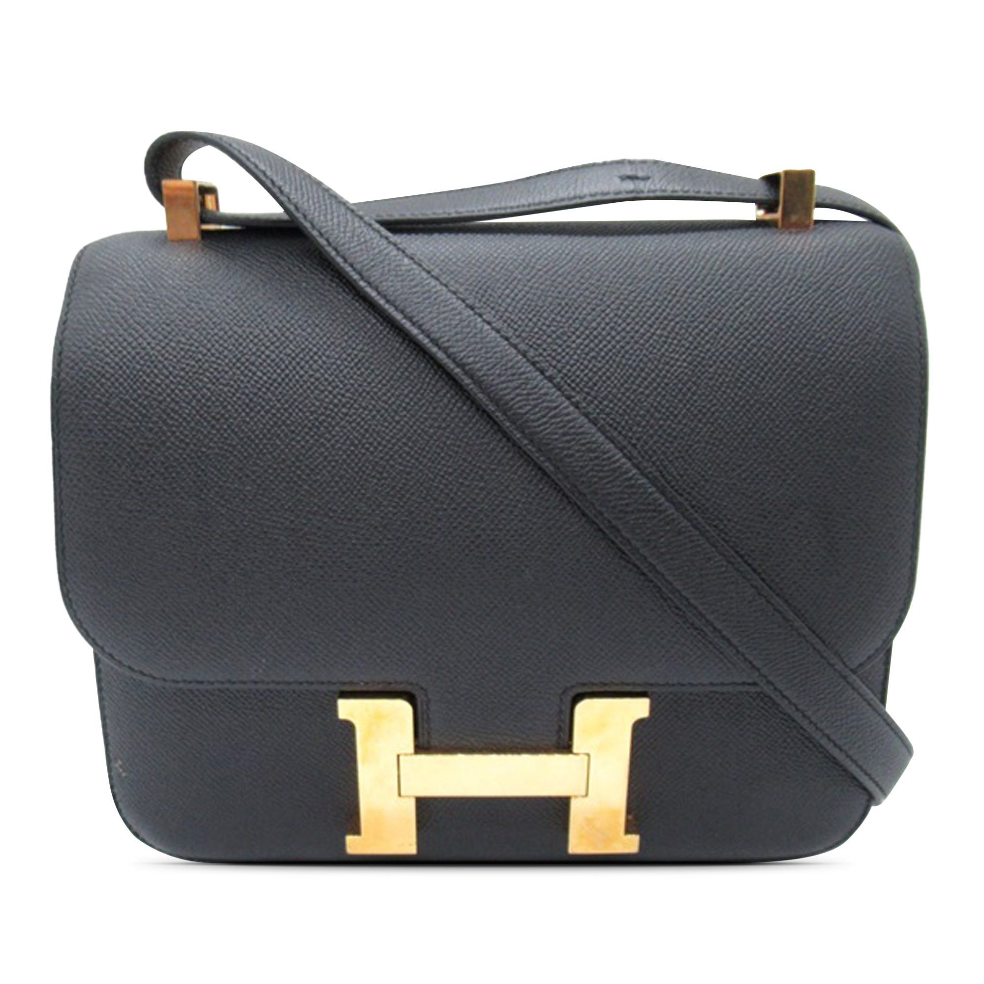 image of Hermes Epsom Constance 24 Crossbody Bag in Black, Women's