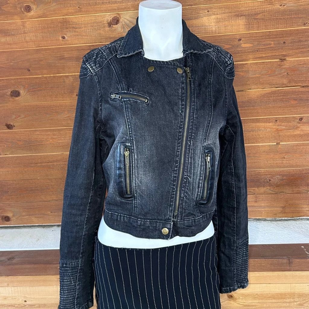 If Six Was Nine Grunge Denim Jacket Size XL / US 12-14 / IT 48-50 - 1 Thumbnail
