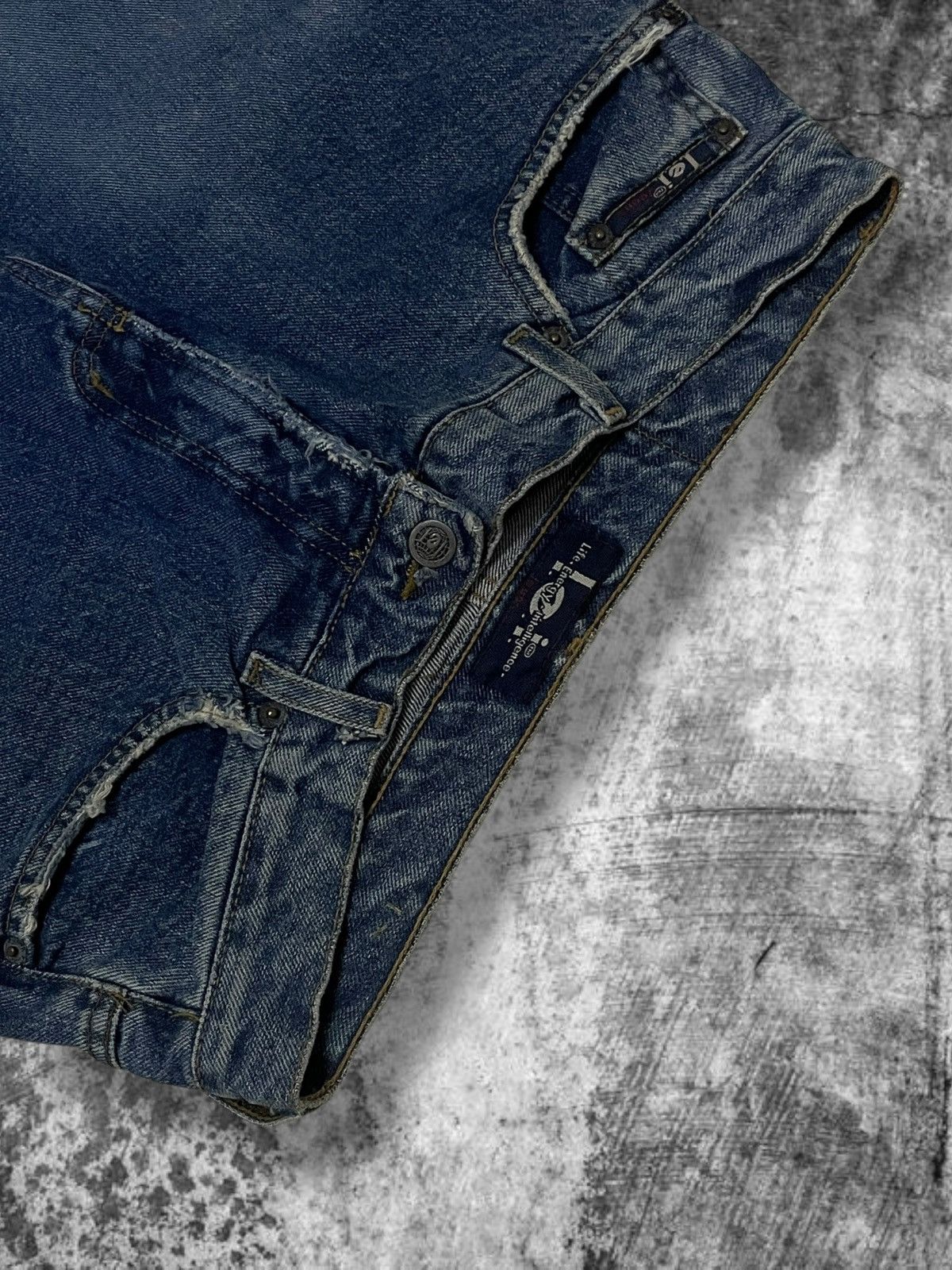 Japanese Brand Vintage Designer Life Energey Inteligence Flared Art Jean Size US 30 / EU 46 - 6 Thumbnail