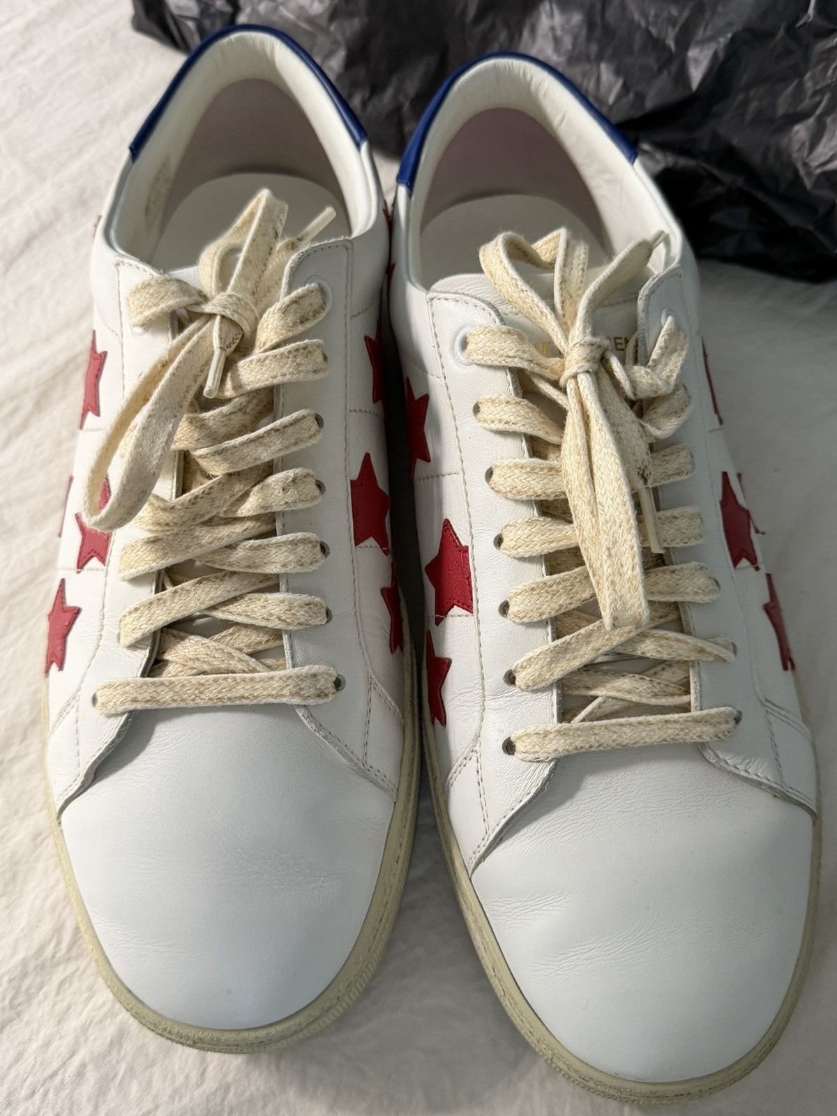Saint Laurent Paris Saint Laurent SL/06 STARS SNEAKER Red White And Blue Stars Size US 9 / EU 42 - 15 Thumbnail