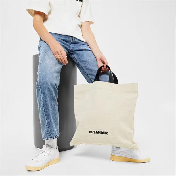 Jil Sander o1g2r1mq1024 Size: OS / Flat Shopper Tote Bag in Natural Size ONE SIZE - 4 Thumbnail