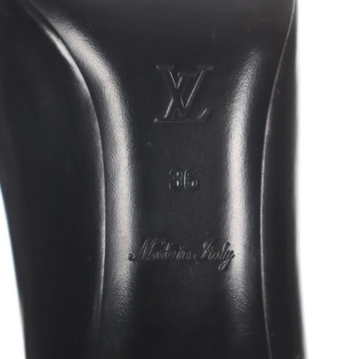 Louis Vuitton Louis Vuitton Black Leather Pointed High Heels -2508 Size US 6 / IT 36 - 5 Thumbnail