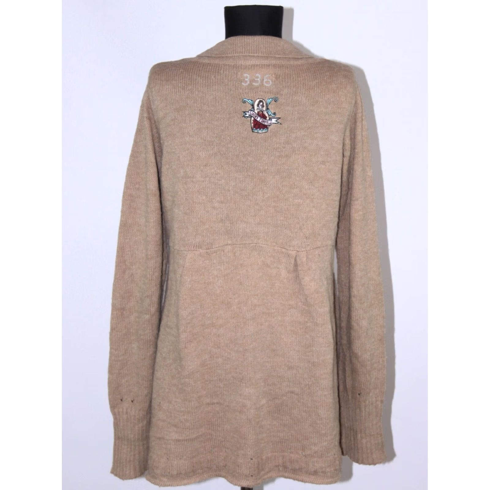 Vintage Odd Molly Cardigan Womens Brown Wool Alpaca Size 3 Long Brown Cardigan Womens Size XS / US 0-2 / IT 36-38 - 5 Thumbnail