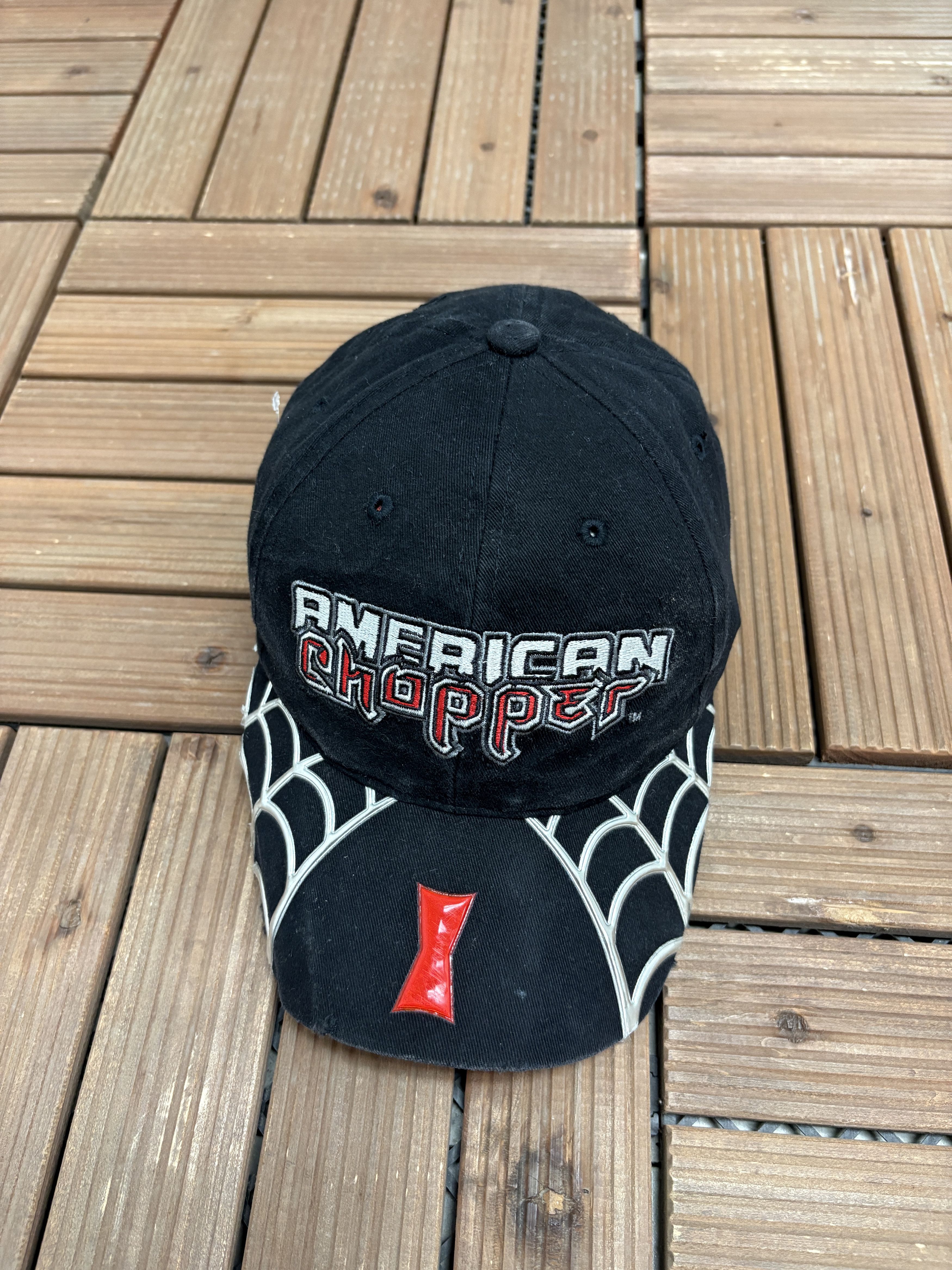 Vintage American Chopper Motorcycle Vintage Black Strap Back Hat Cap Size ONE SIZE - 1 Thumbnail