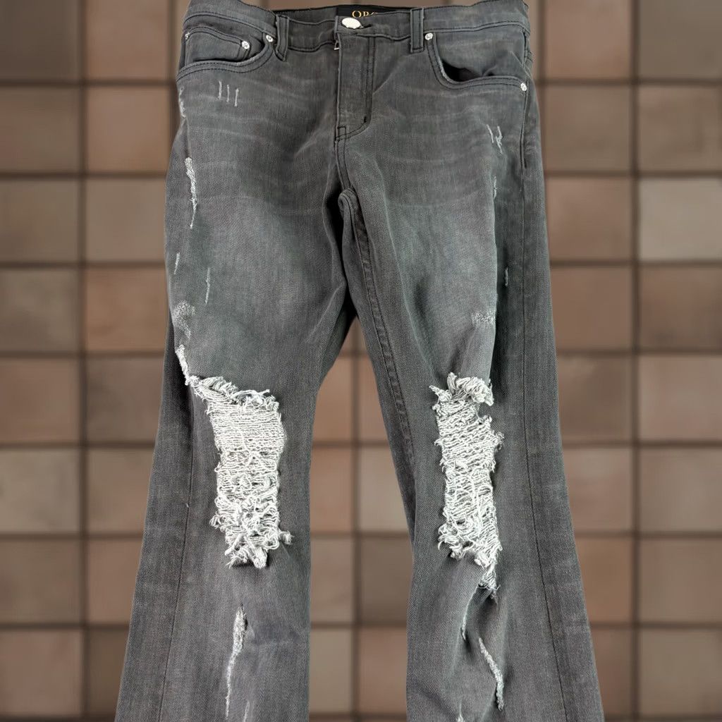 Denime Oro Jeans Mens Slim Gray Distressed Stretch Den​im 28 Regular Inseam 27 Grunge Skinny Style Type: Jeans Mens Size US 28 / EU 44 - 1 Thumbnail