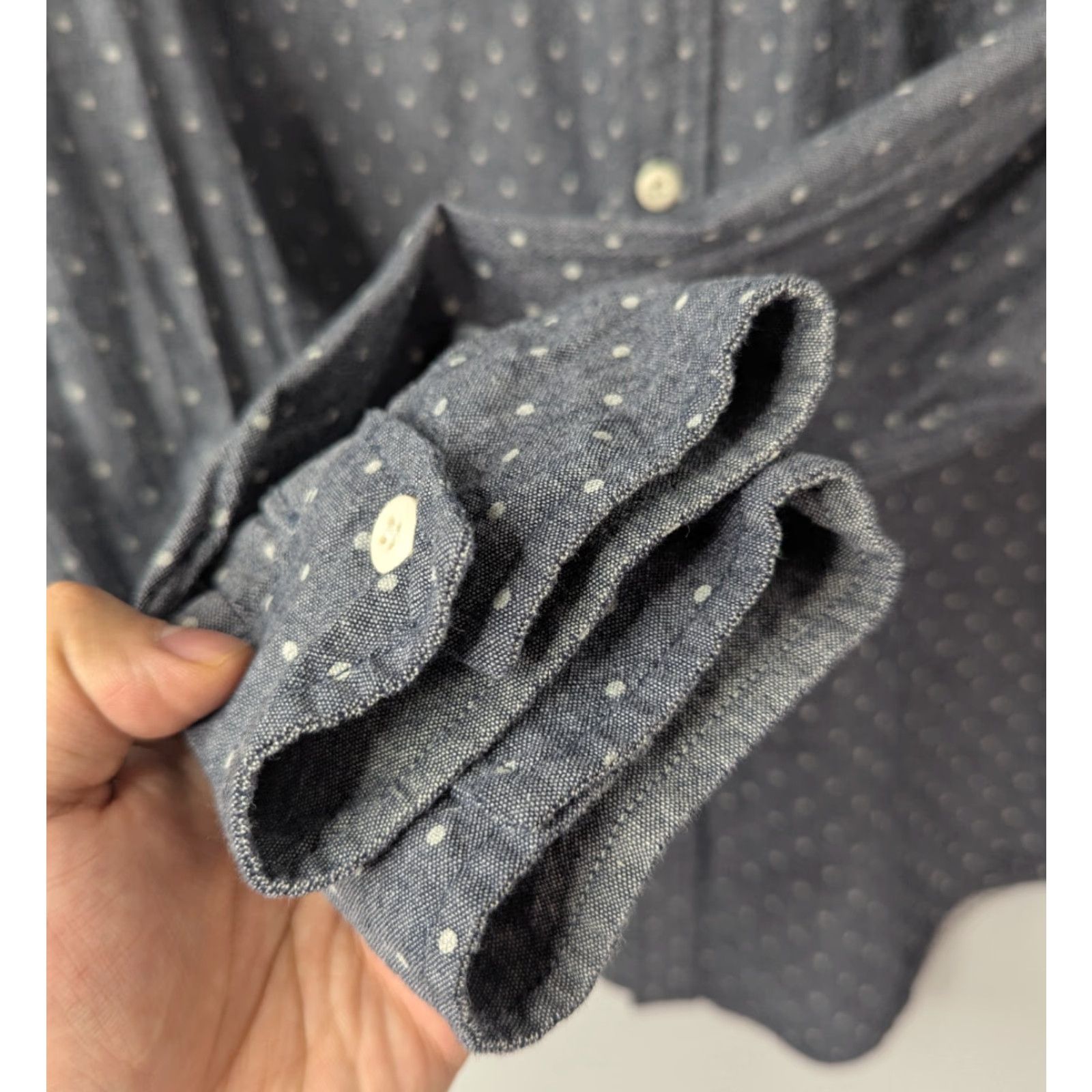 Vintage VINTAGE Modern Amusement Shirt Polka Dot Mens Large Button Up Pockets Long Sleeve Size US L / EU 52-54 / 3 - 3 Thumbnail
