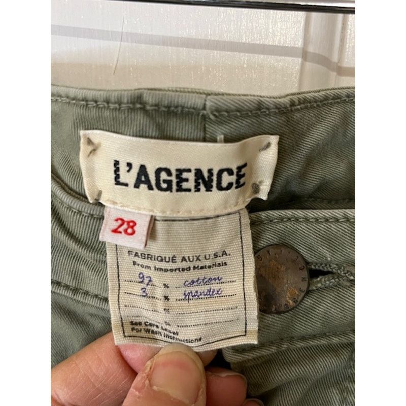 L'AGENCE L'Agence Green Zipper Cargo Pants Size 28 Size 28" / US 6 / IT 42 - 3 Thumbnail