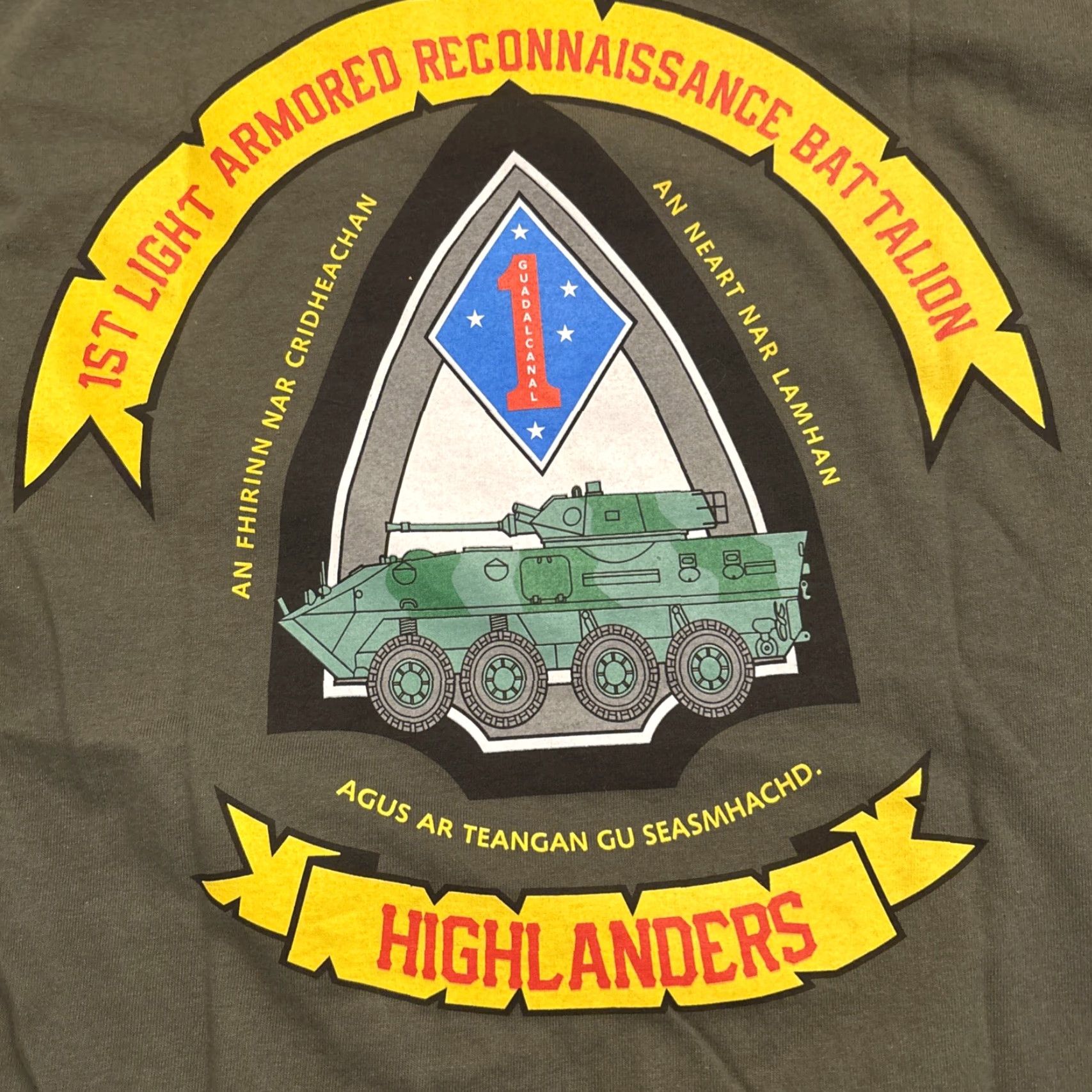 Port & Company VTG Highlanders T Shirt Green 1st Light Armored Reconnaissance Sz S Short Sleeve Port & Company Military Men Regular Size S Size US S / EU 44-46 / 1 - 5 Thumbnail