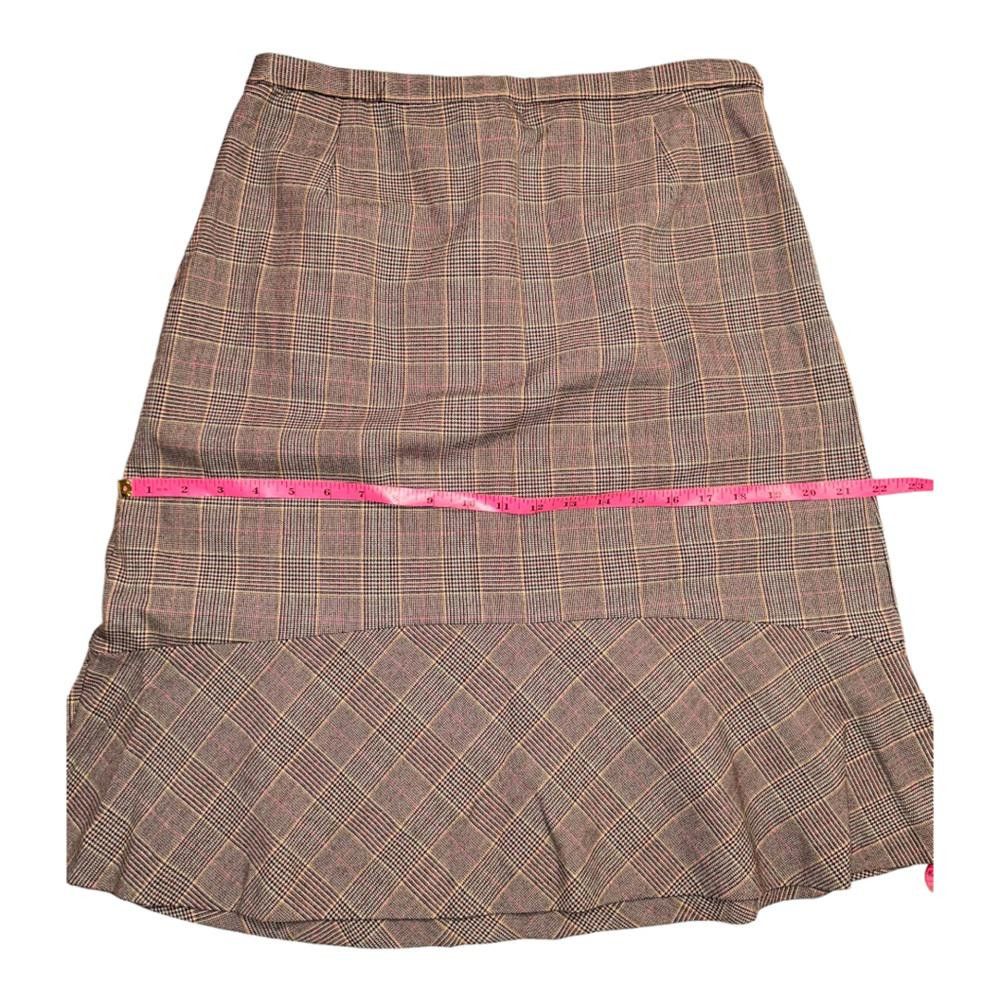 Designer Dialogue l NWT Plaid Pencil Skirt W Ruffle Size 14 Size 36" / US 14 / IT 50 - 5 Thumbnail
