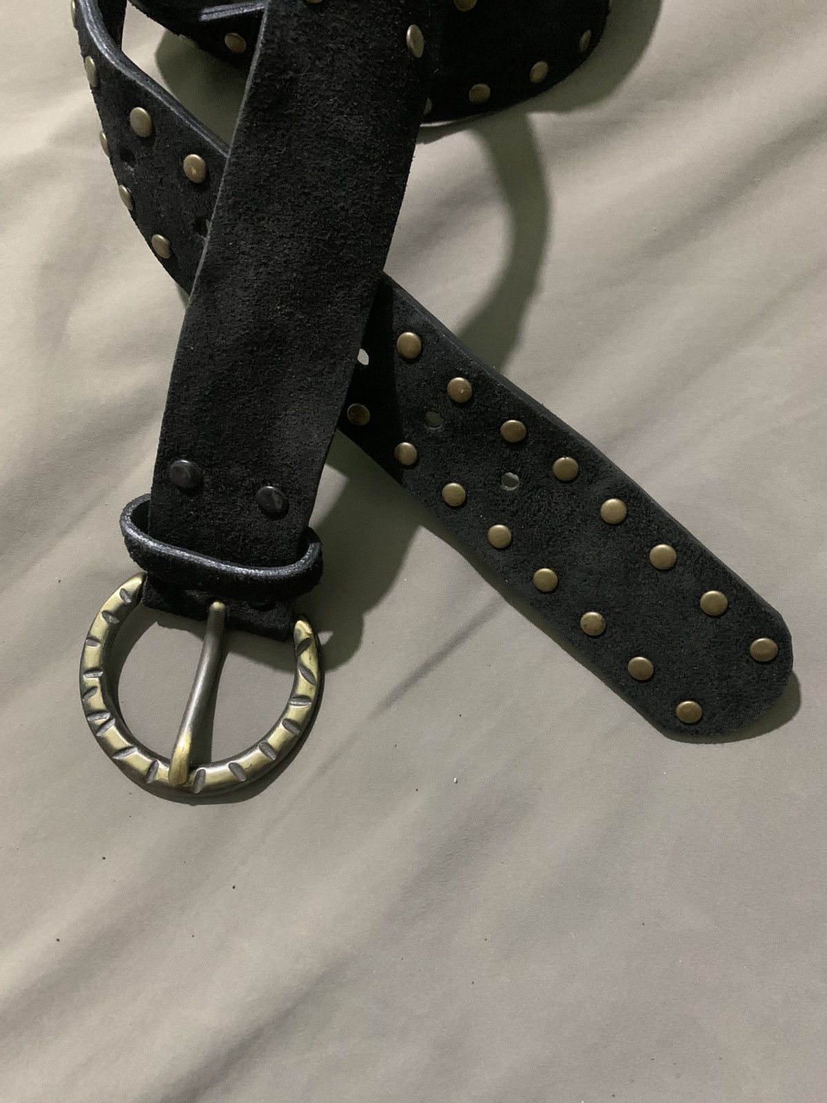 If Six Was Nine Black leather studded belt Size ONE SIZE - 2 Thumbnail