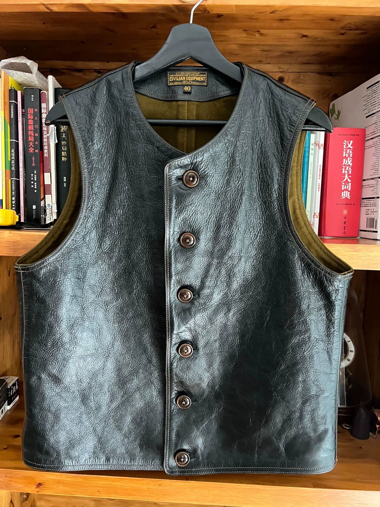 Freewheelers Freewheelers Vintage Black Horsehide Vest 40 (US) Near New Size US XXS / EU 40 - 1 Thumbnail