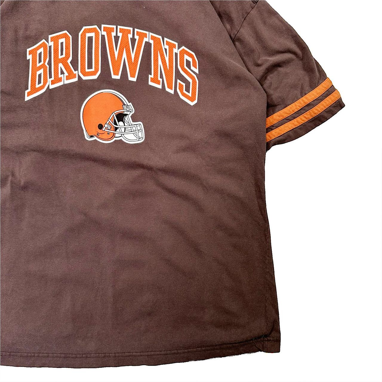 Vintage Vintage 90s Cleveland Browns Ringer T Shirt Size US L / EU 52-54 / 3 - 3 Thumbnail
