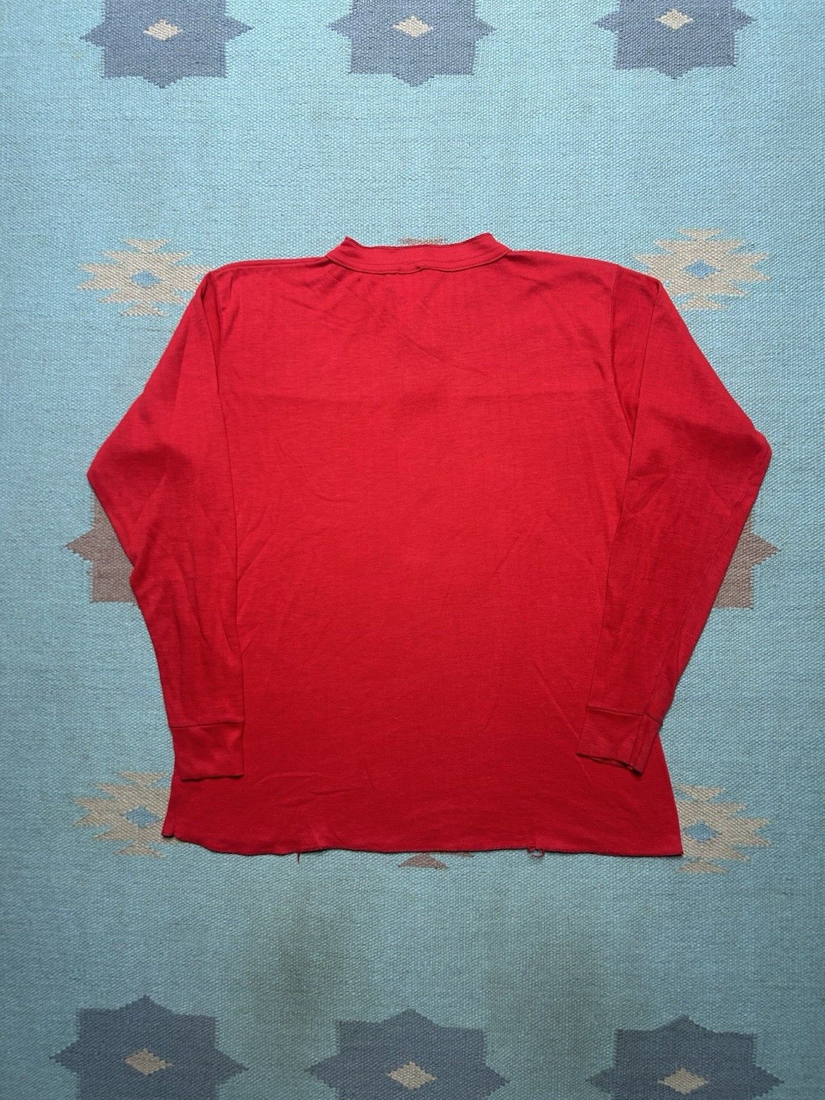 Vintage Vintage 80s henley t shirt thermal 2 layer distressed large Size US L / EU 52-54 / 3 - 2 Thumbnail
