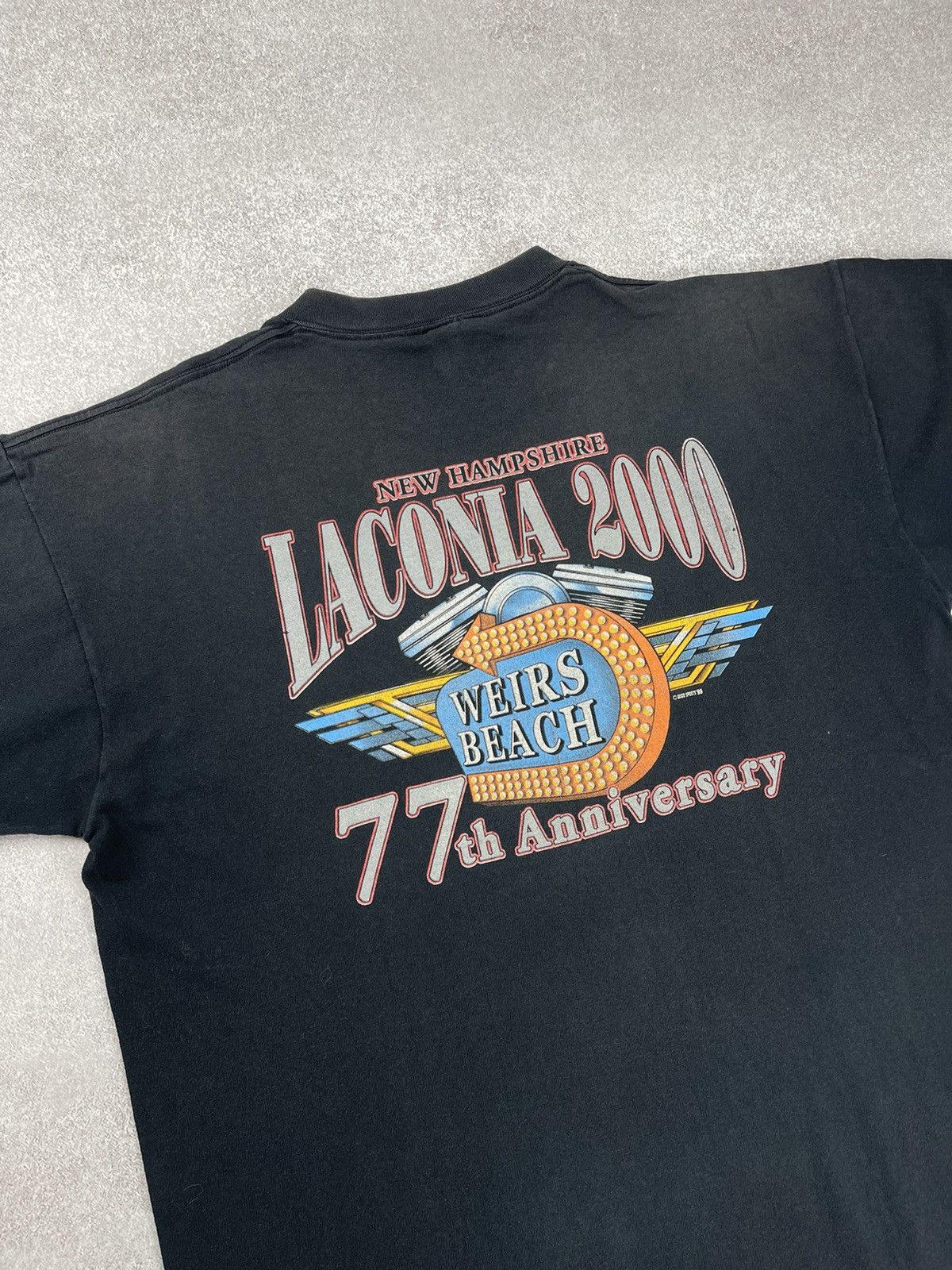 Harley Davidson × Vintage Vintage Laconia 2000 Weirs Beach T-shirt Size US XL / EU 56 / 4 - 11 Thumbnail