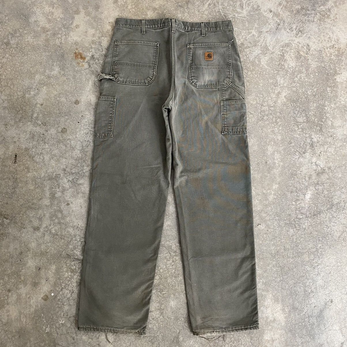 Carhartt Vintage Carhartt Blanket Lined Faded Carpenter Work Pants Size US 36 / EU 52 - 16 Thumbnail