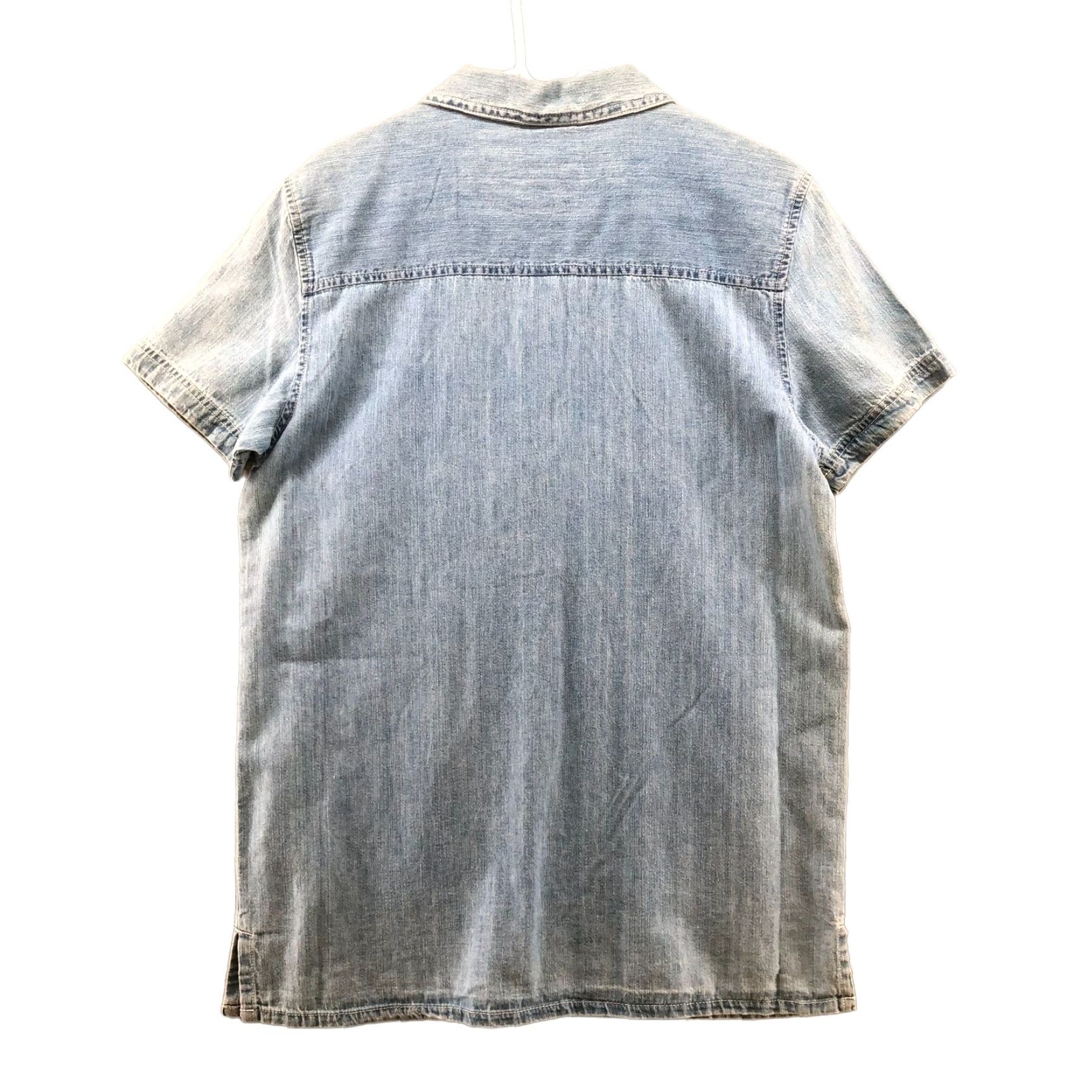 Gloria Vanderbilt VINTAGE Gloria Vanderbilt Chambray Denim Shirt Womens S Blue Short Sleeve Button-Up Tunic Bohemian Western Size S / US 4 / IT 40 - 2 Thumbnail