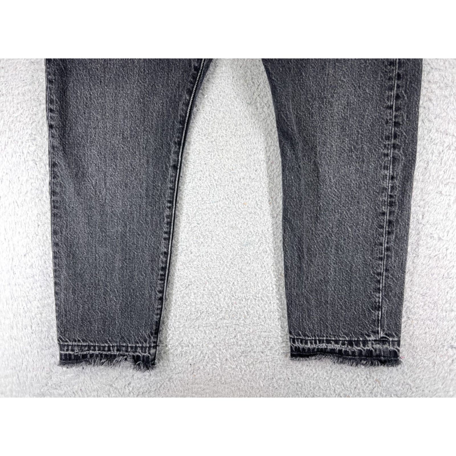 Levi's Levi's 501 Jeans Womens Black Denim Skinny Crop 501 Button Fly 28x23 Adult Regular Size 28 Inseam 23 High Rise Cotton Blend Denim Size 30" / US 8 / IT 44 - 2 Thumbnail