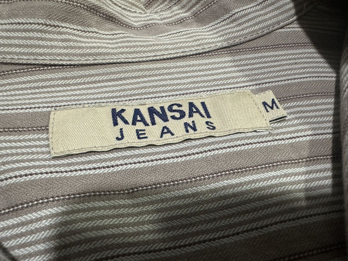 Japanese Brand 🔥Vintage Kansai Jeans Striped Shirt Double Pockets Size US M / EU 48-50 / 2 - 4 Thumbnail