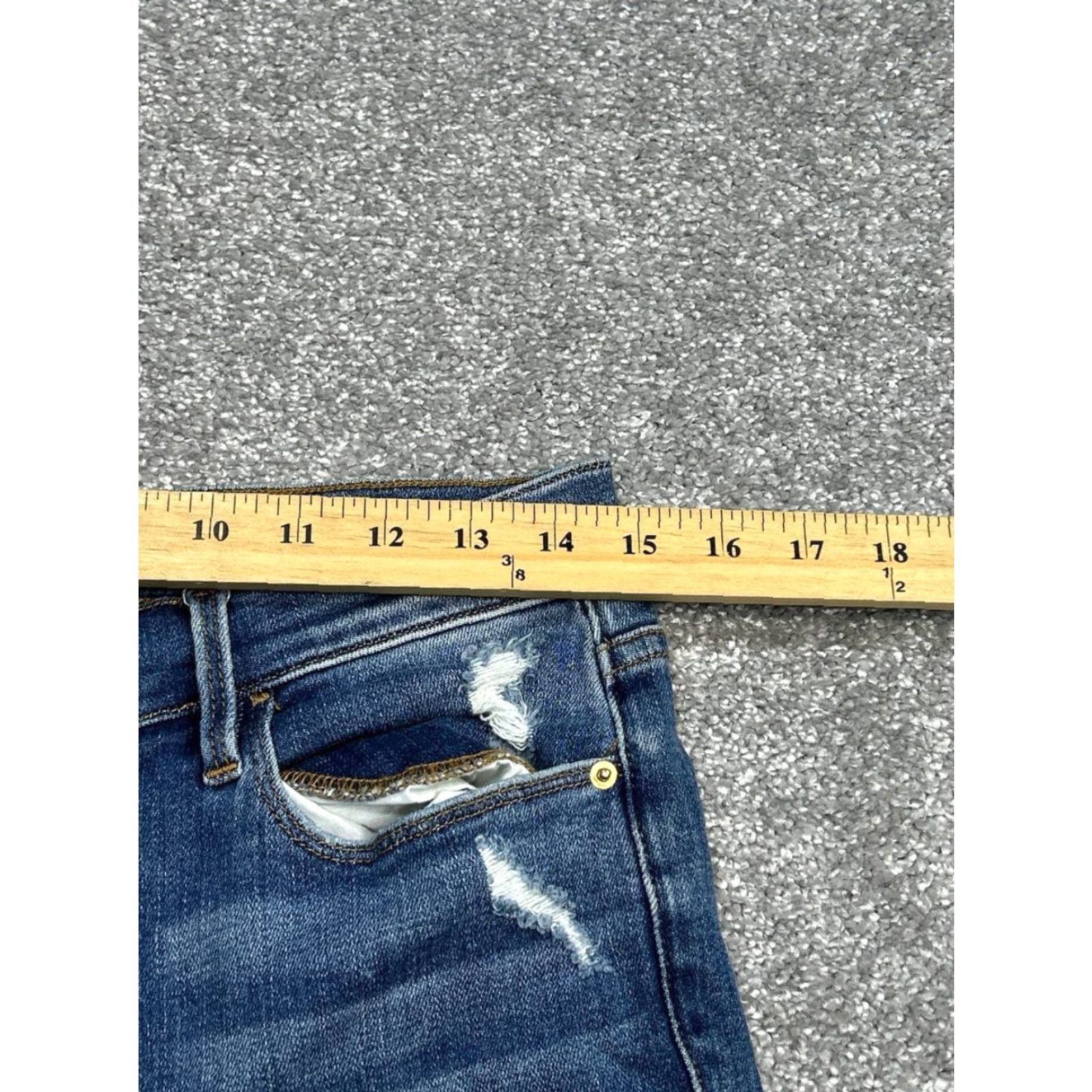 Frame Frame Jeans Women 30 Skinny Denim 5-Pocket Distressed Cotton Stretch 30x28 Blue Bohemian City USA Womens Size 30" / US 8 / IT 44 - 6 Thumbnail