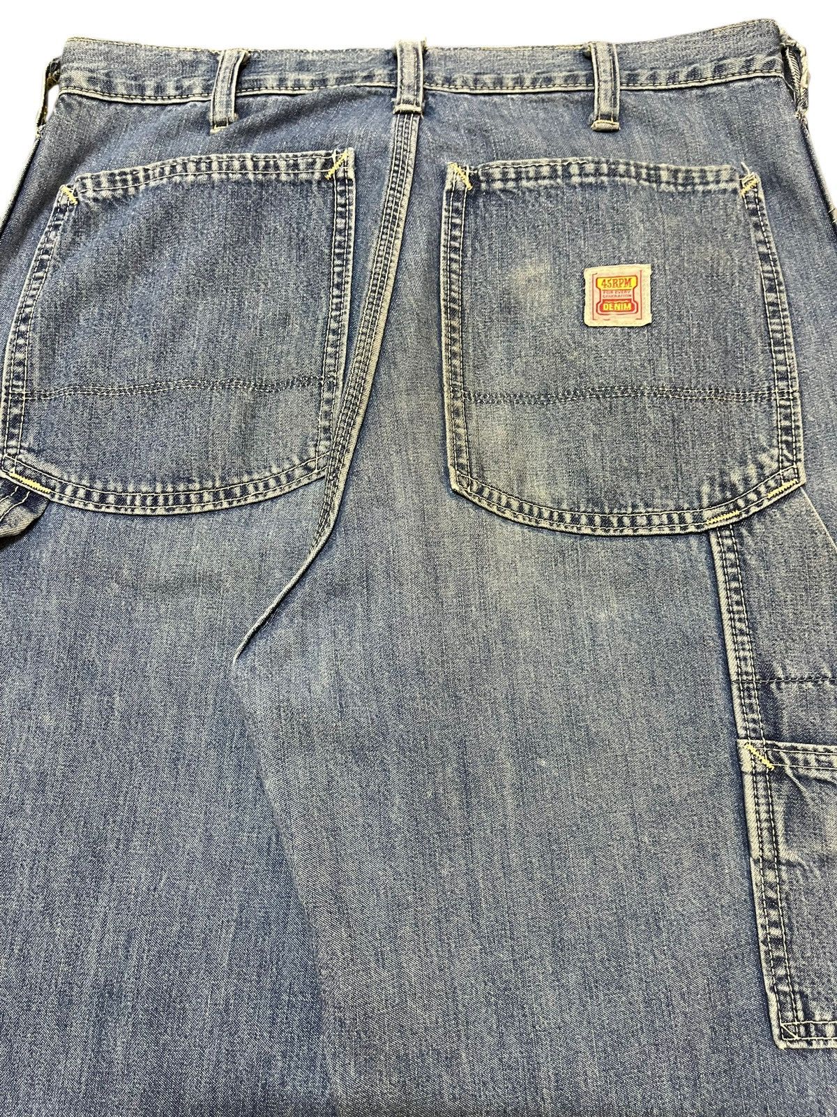 45rpm Vintage Japan 45Rpm Blue Wash Carpenter Baggy Denim Size US 28 / EU 44 - 6 Thumbnail