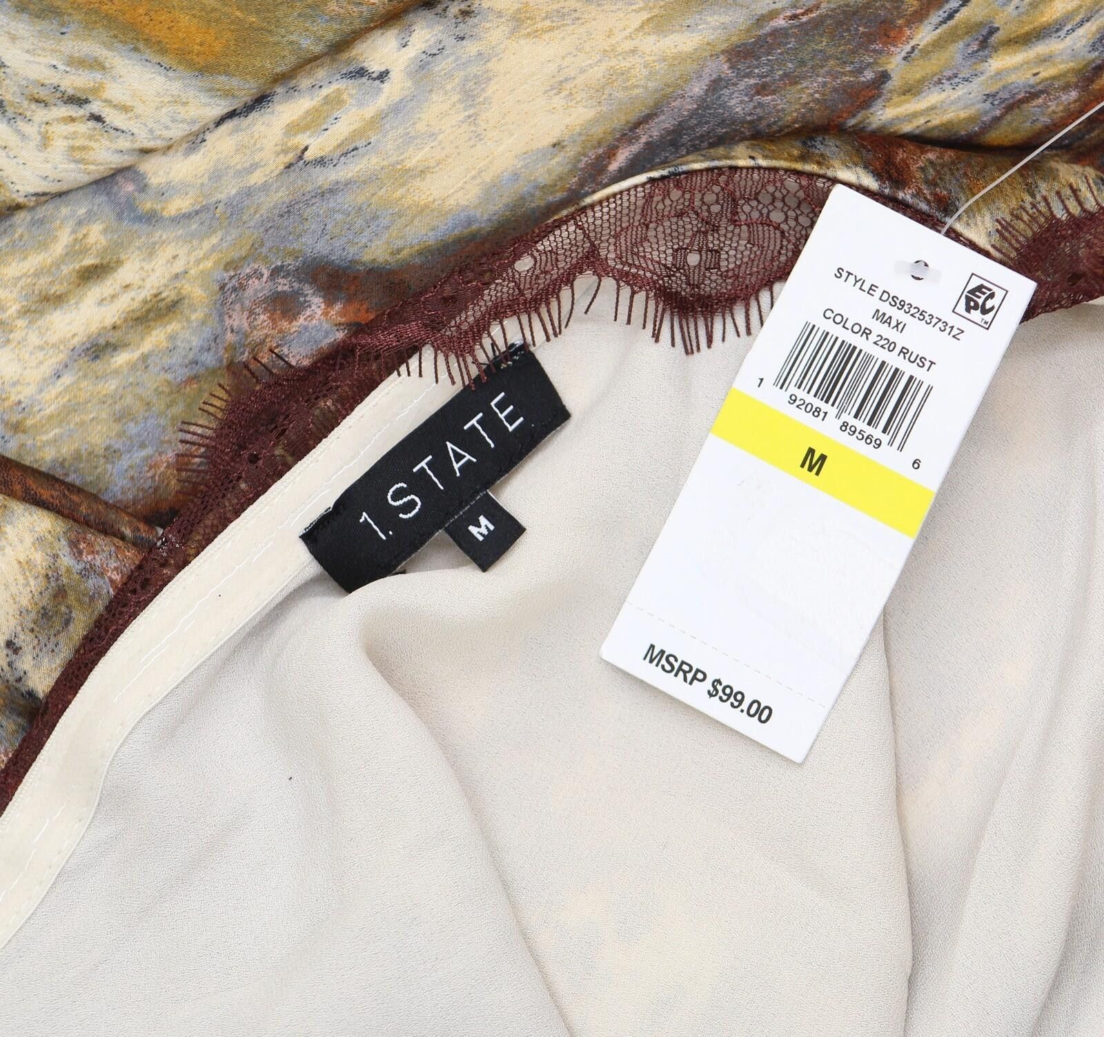 Other Nwt 1. State Halter Maxi Dress Brown Rust Copper / Multi M Size M / US 6-8 / IT 42-44 - 3 Thumbnail