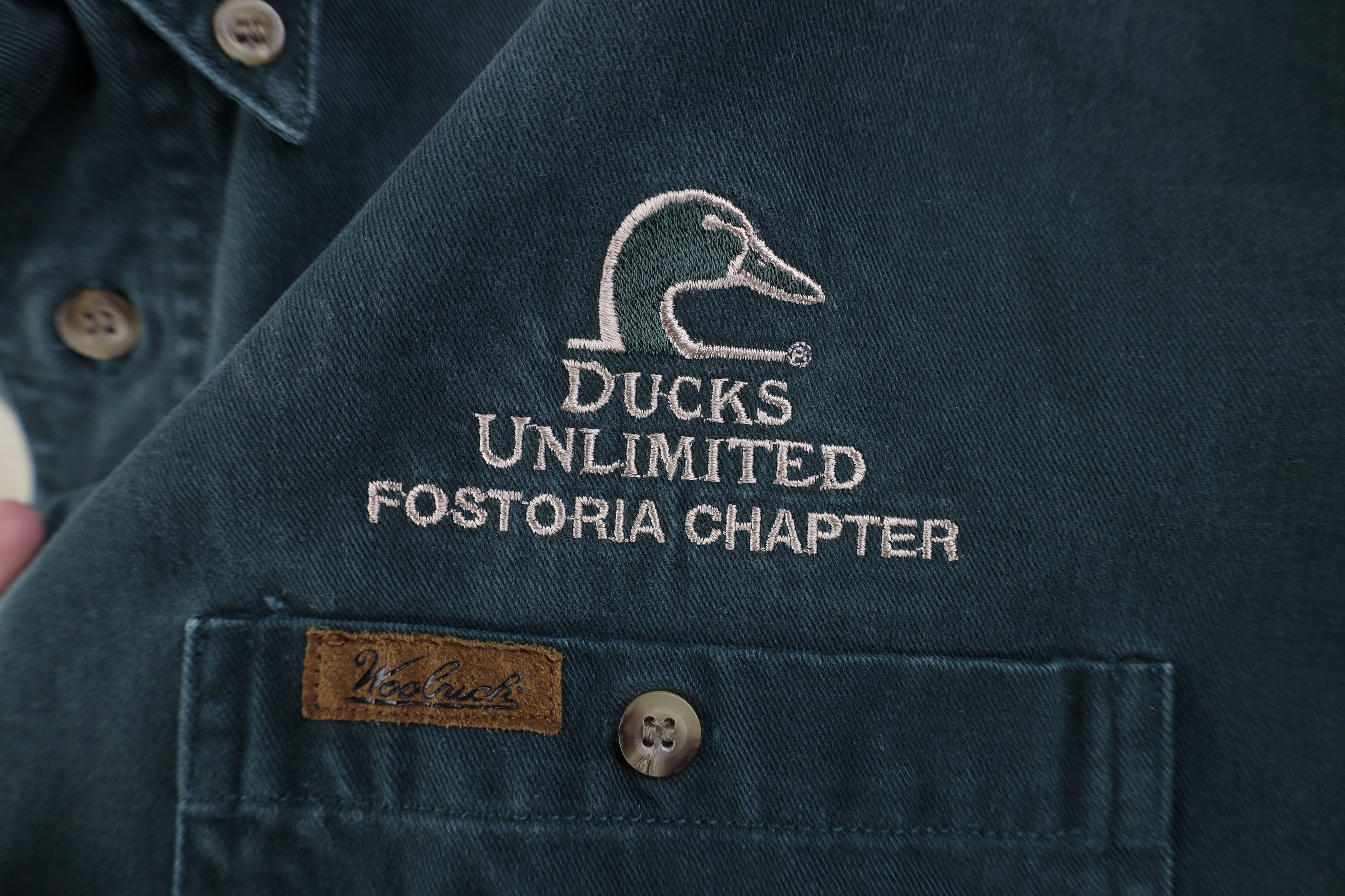 Woolrich Woolen Mills Vintage 90s Woolrich Ducks Unlimited Twill Shooting Shirt Size US XL / EU 56 / 4 - 4 Thumbnail