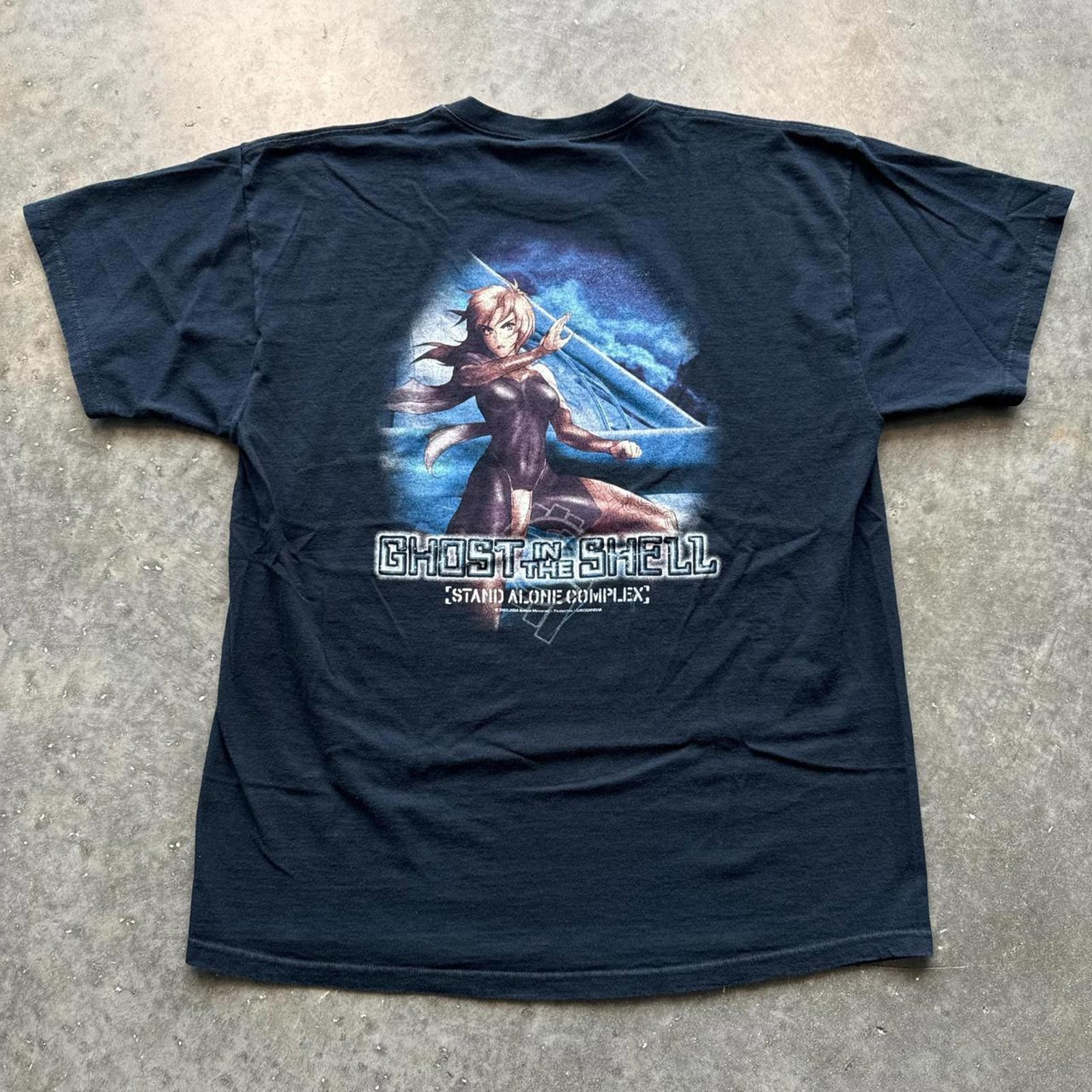 Fruit Of The Loom Faded Ghost In The Shell: Stand Alone Complex Promo T-Shirt Size US XL / EU 56 / 4 - 2 Thumbnail