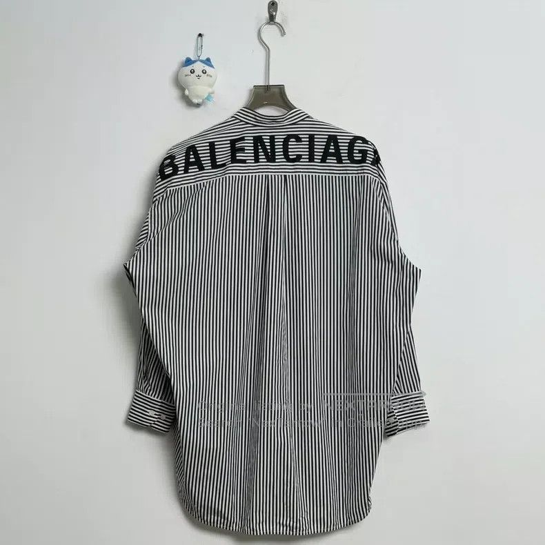Balenciaga Balenciaga Back Letter Logo Striped Shirt Size 36 Size XS / US 0-2 / IT 36-38 - 2 Thumbnail