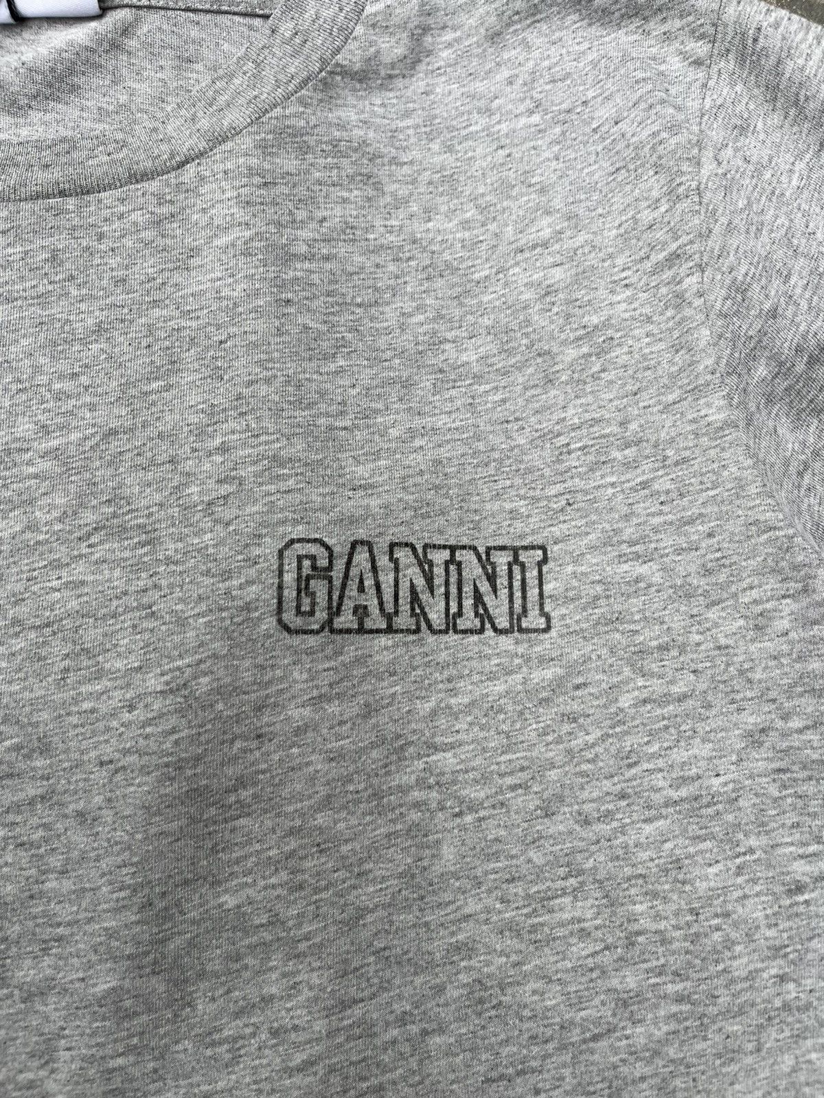 Designer × Ganni Ganni Software basic small chest logo grey tee t-shirt Size S / US 4 / IT 40 - 8 Thumbnail