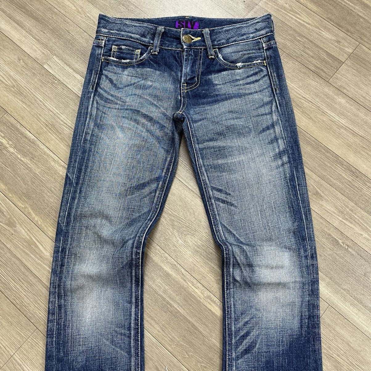 Japanese Brand 2000s Sly Japan Clawmark Distressed Punk Bootcut Flare Jeans Size US 26 / EU 42 - 4 Thumbnail