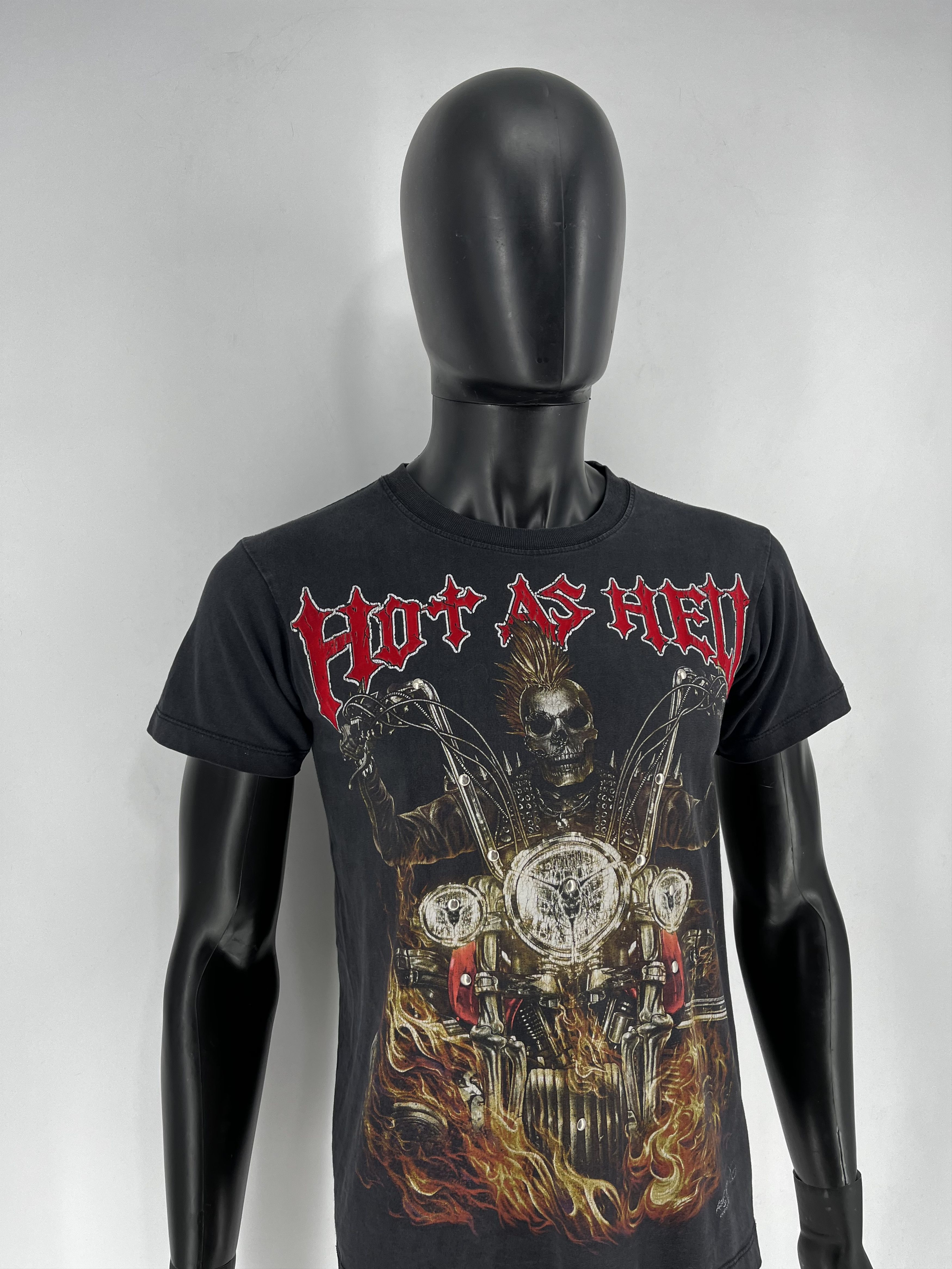Band Tees Rock Chang Hot as Hell Vintage Skull Ghost Rider Tee Size US S / EU 44-46 / 1 - 3 Thumbnail
