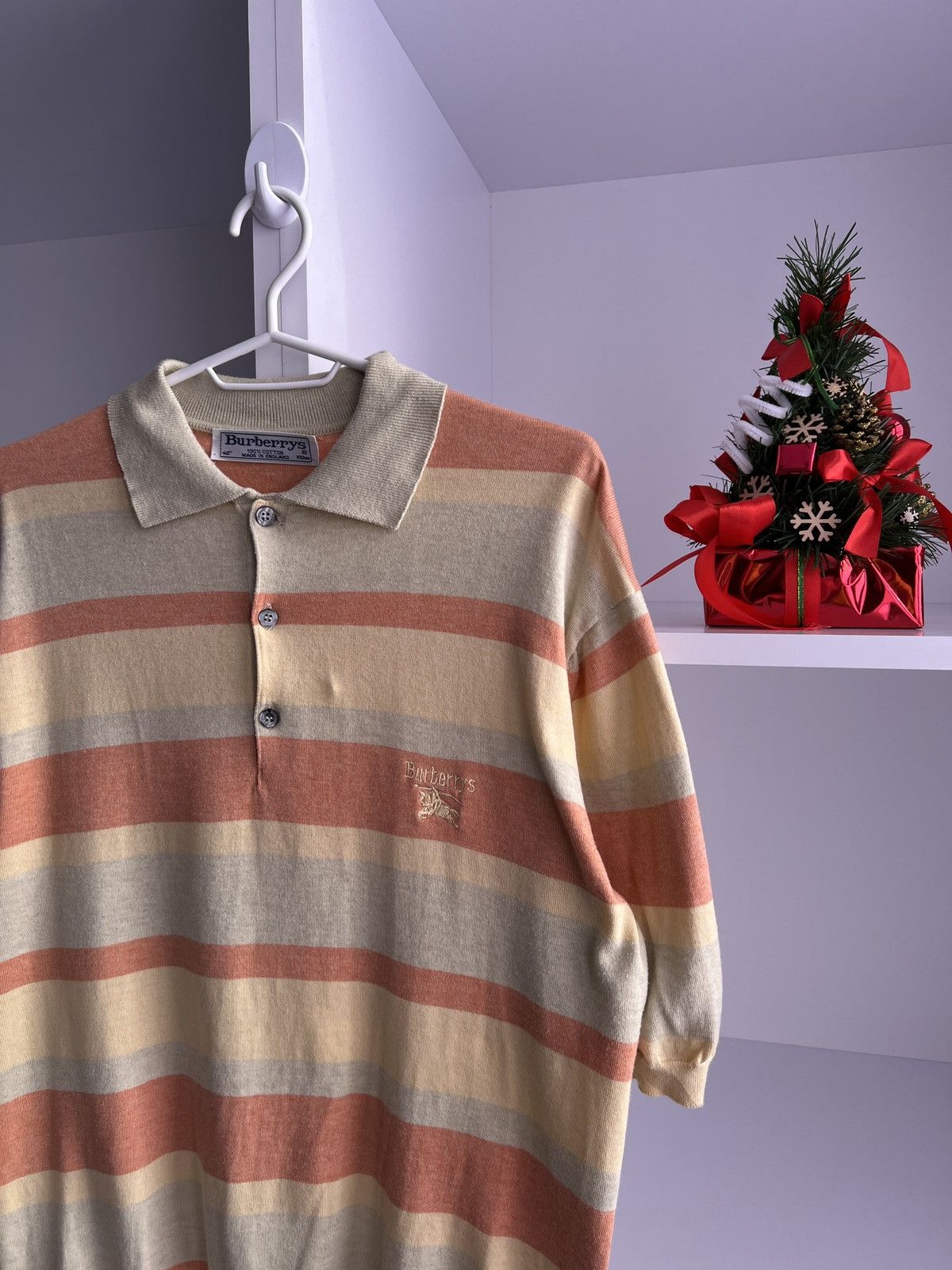 Burberry × Vintage Vintage Burberry old money style polo shirt Size US M / EU 48-50 / 2 - 5 Thumbnail