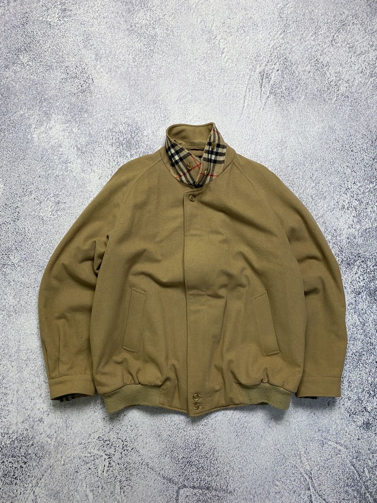 Burberry × Vintage Vintage Burberrys Prorsum Alpaca Wool Bomber Jacket Rare Size US L / EU 52-54 / 3 - 6 Thumbnail