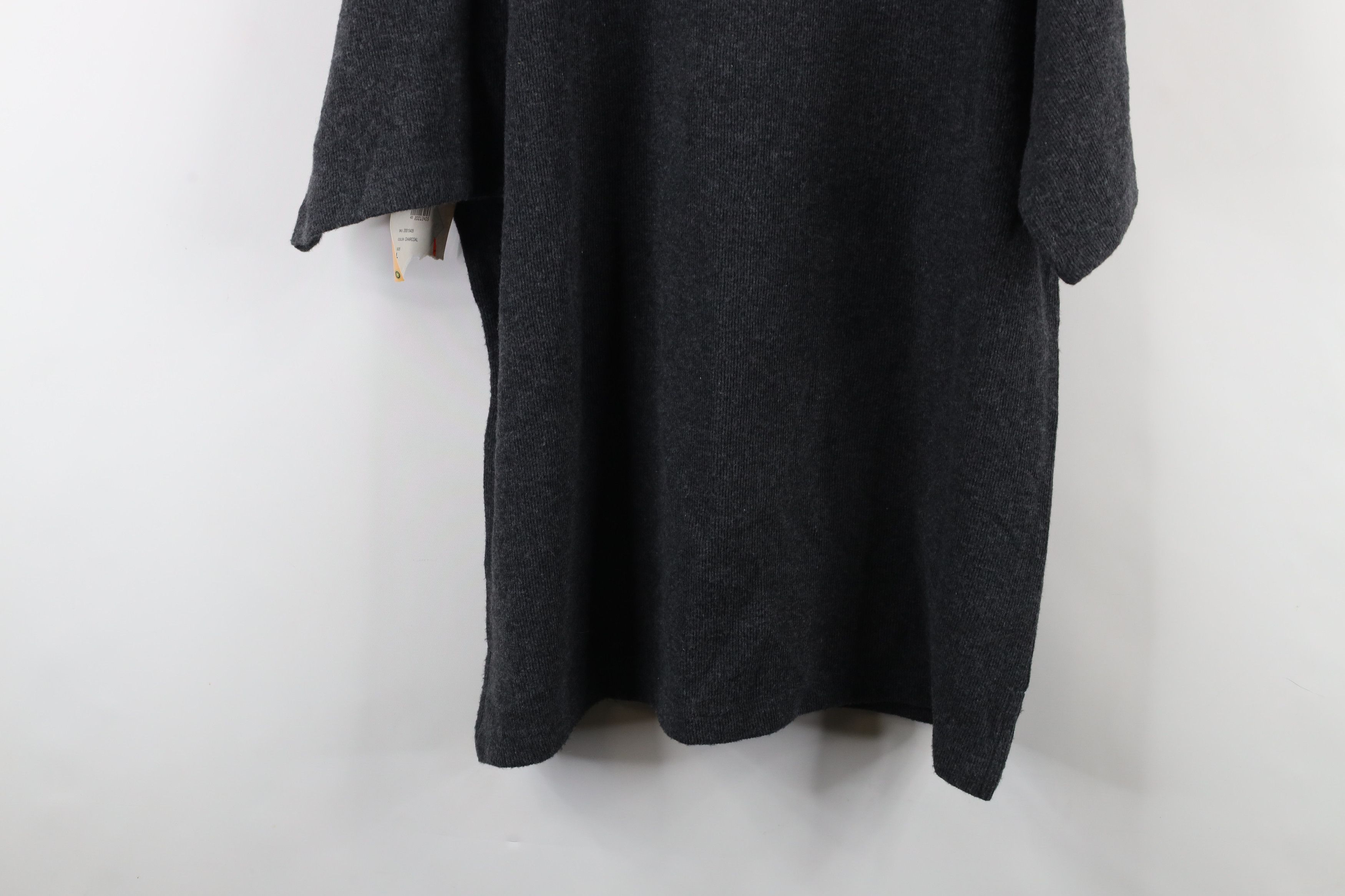 Vintage Deadstock Vintage 90s Streetwear Ribbed Knit T-Shirt Gray Size US L / EU 52-54 / 3 - 10 Thumbnail