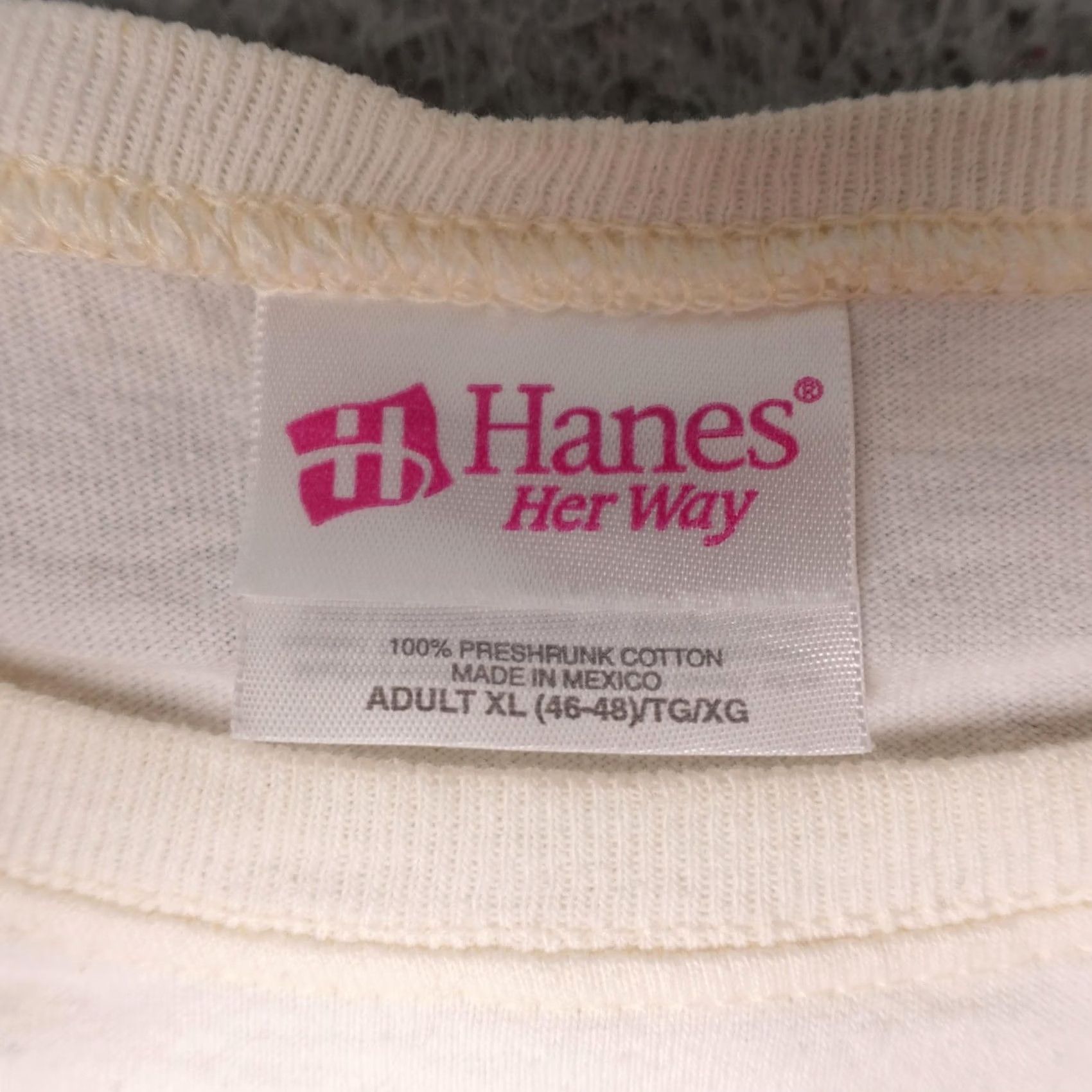 Hanes VINTAGE Hanes Shirt Womens XL White Chocolate Diamonds Funny Graphic Tee 90s Size XL / US 12-14 / IT 48-50 - 2 Thumbnail