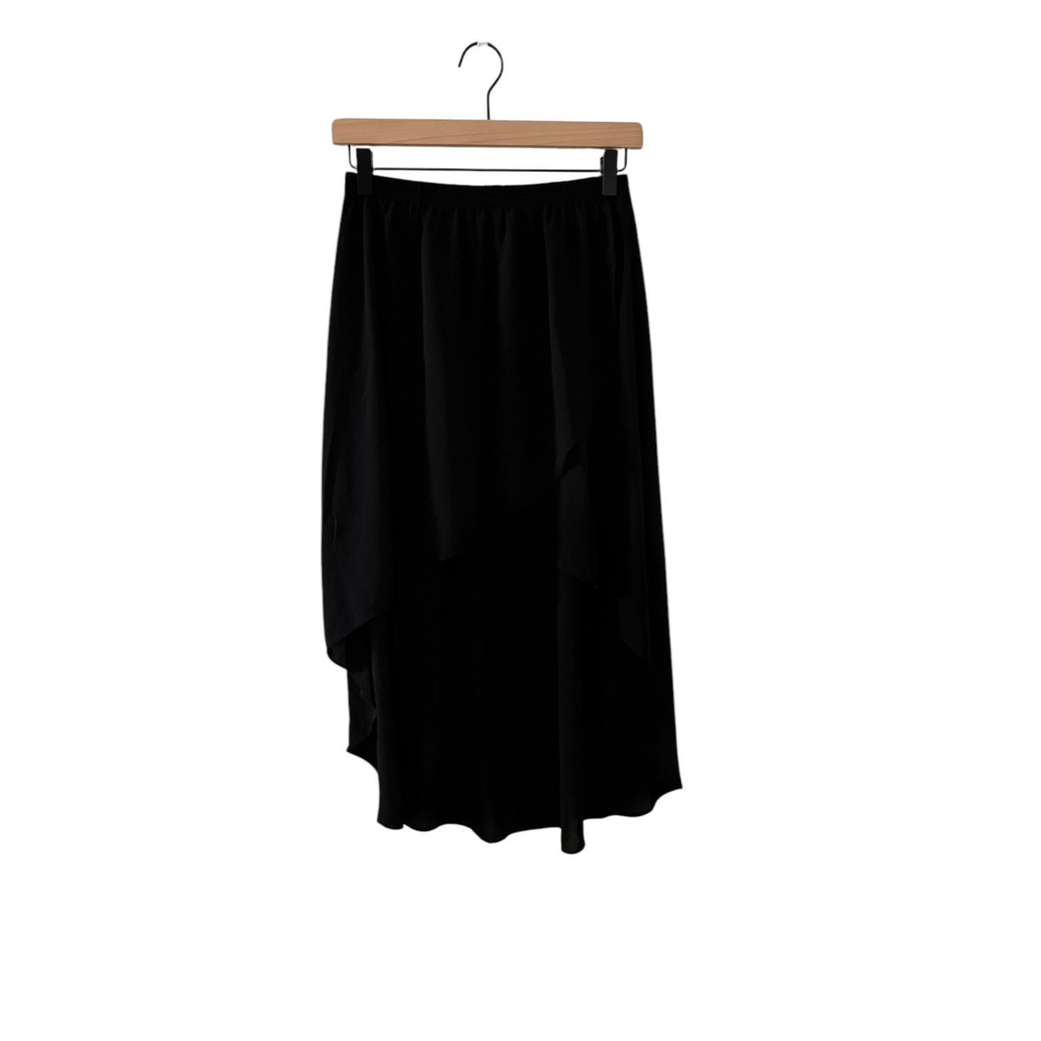 Forever 21 Forever 21 Women’s Asymmetrical Hem Black Sheer Skirt Small Size 26" / US 2 / IT 38 - 1 Thumbnail