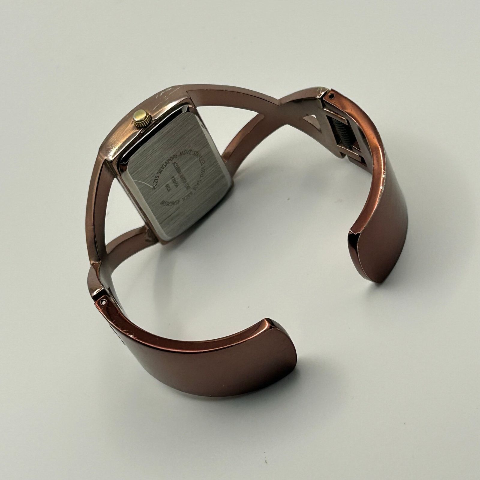 The Unbranded Brand Vivani TwoTone Bronze & Gold Tone Bangle Style Band Watch Size ONE SIZE - 7 Thumbnail