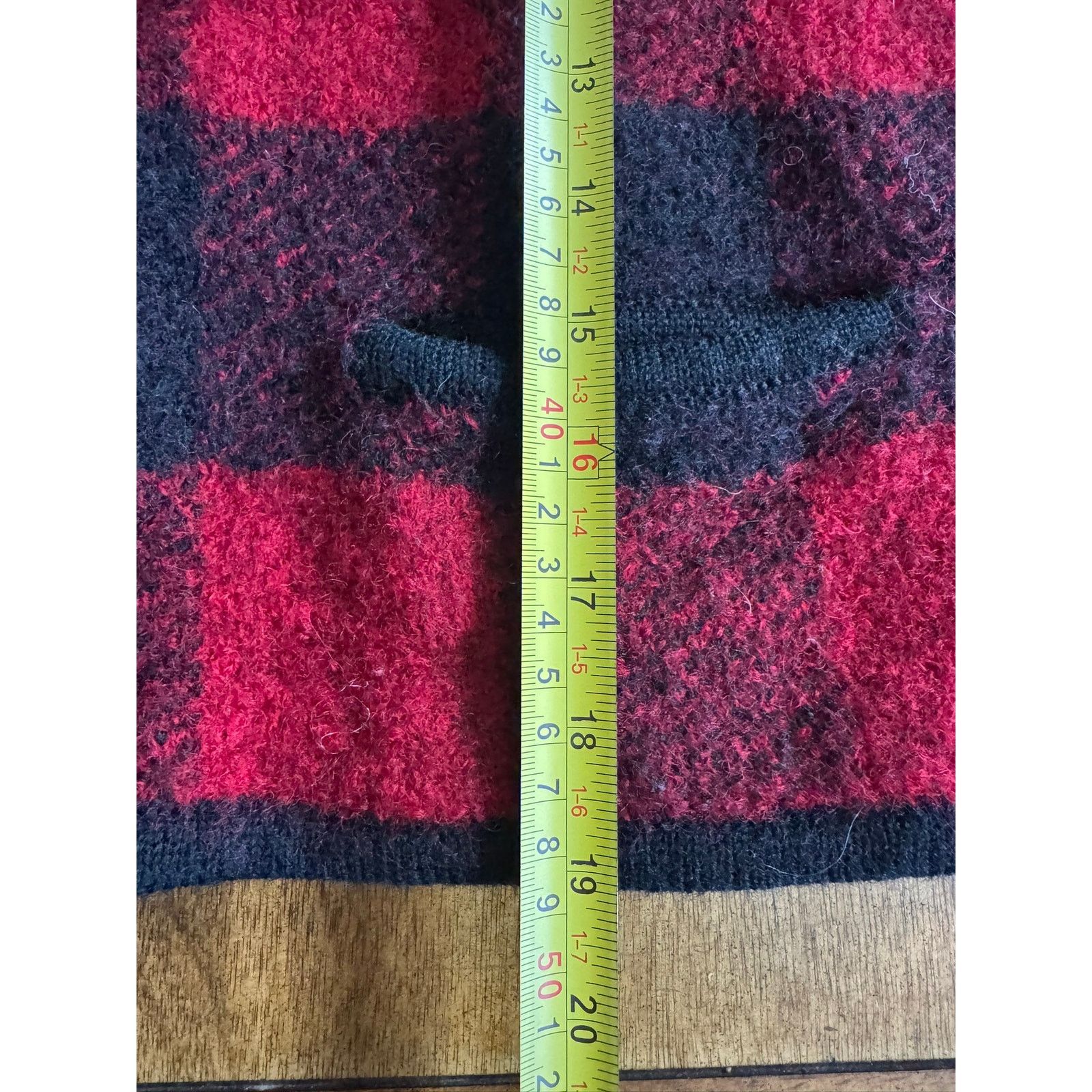 Other Vintage Requirements 100% Wool Buffalo Plaid Zip Cardigan Size S / US 4 / IT 40 - 10 Thumbnail