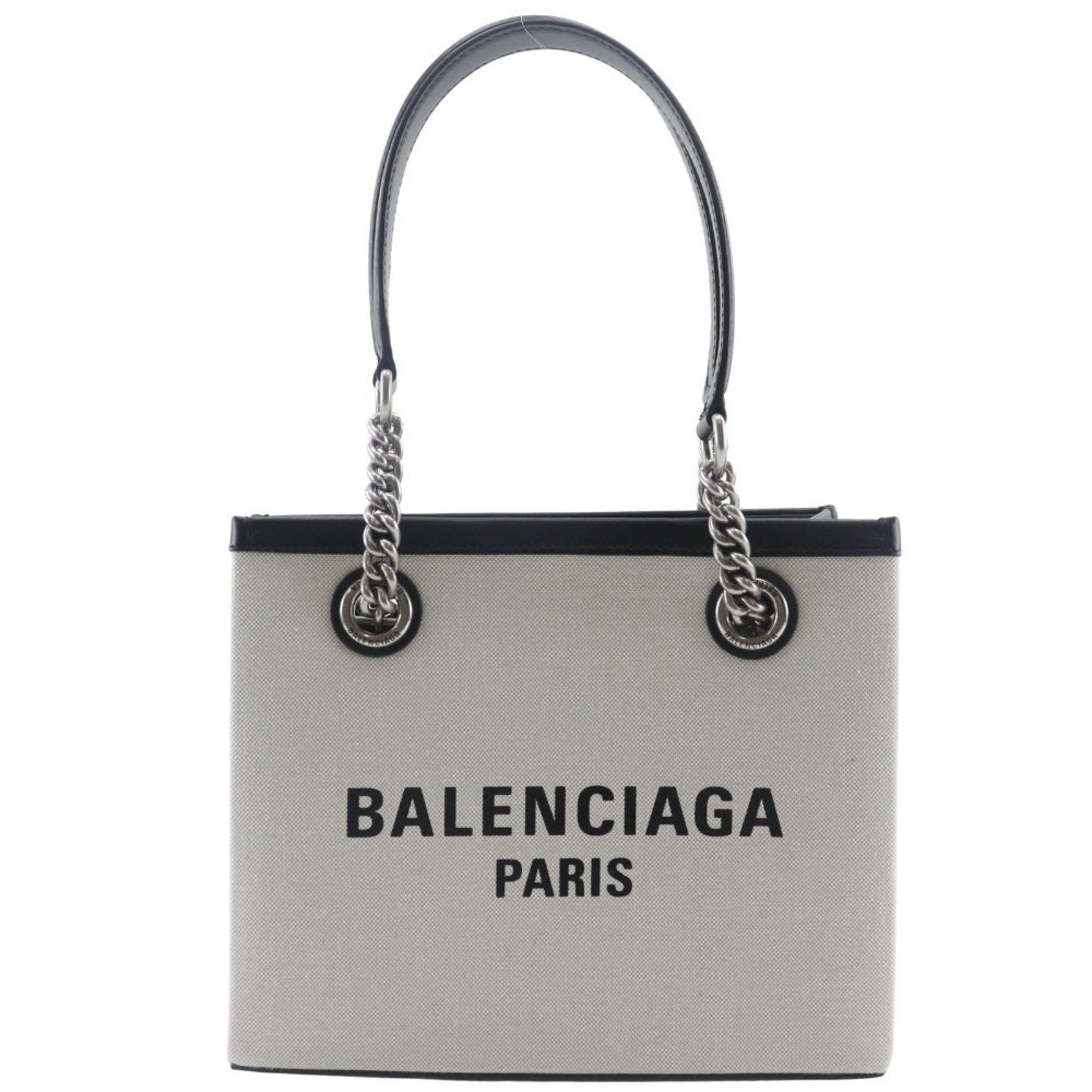 Balenciaga BALENCIAGA Small Tote Bag 7599412AA9260 Nylon Canvas Light Grey Women's Size ONE SIZE - 1 Thumbnail