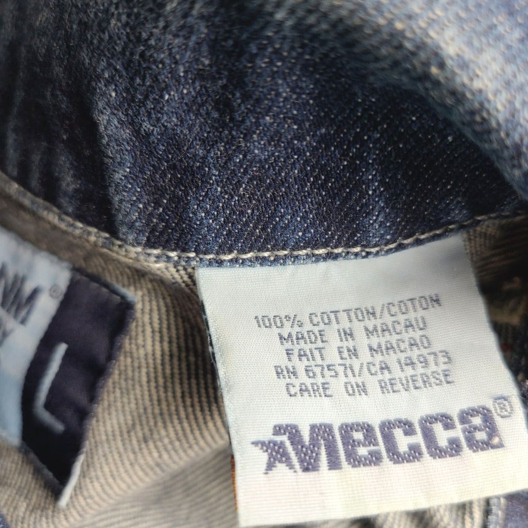 Vintage VINTAGE Mecca DNM Jean Therapy Jacket Denim 90s Mens Large Blue Jeans Button Logo 100% Cotton" Size US 33 - 7 Thumbnail