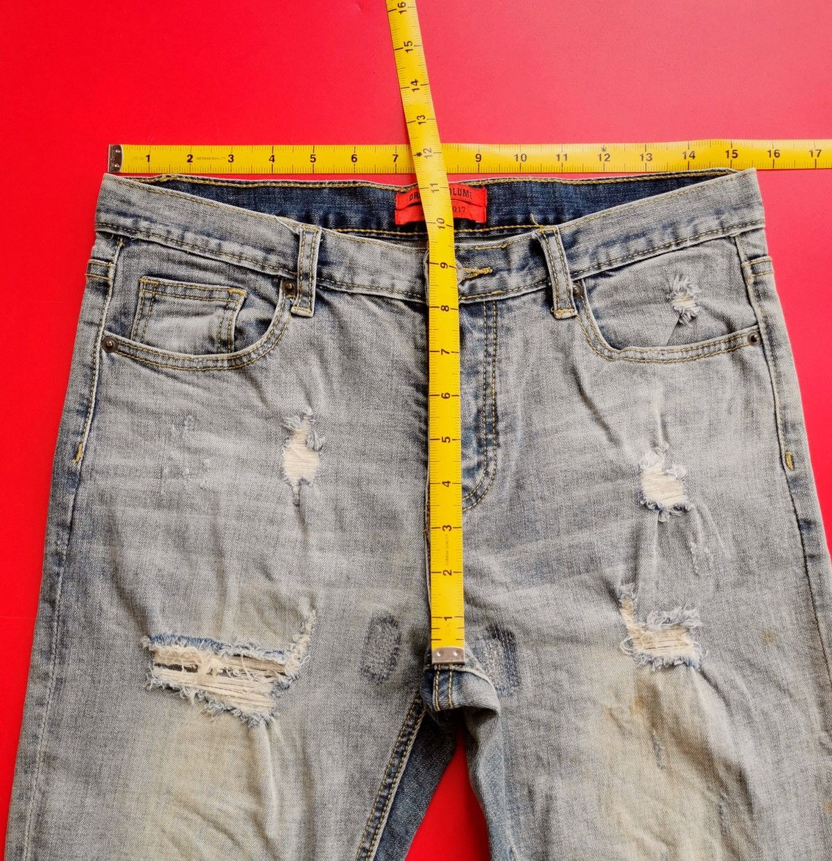 Seditionaries Dress Volume Korea Distressed Punk Zipper Mud Jeans Size US 31 - 11 Thumbnail