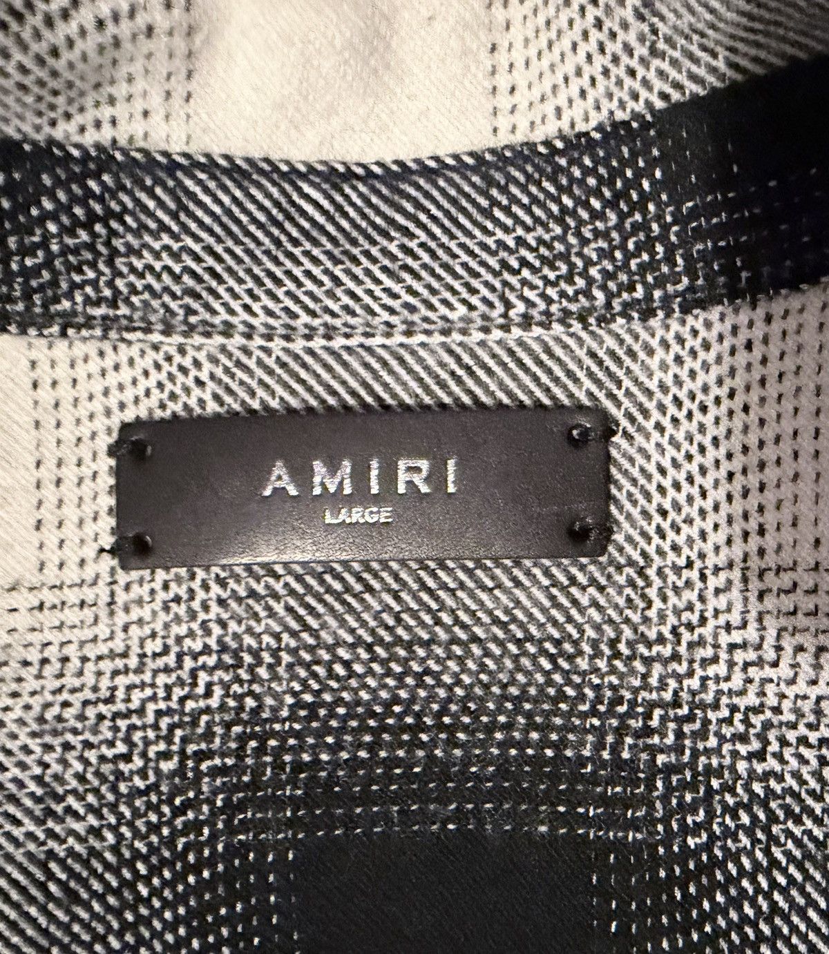 Amiri AMIRI Distressed Plaid Flannel Overshirt Raw Hem Size L Size US L / EU 52-54 / 3 - 2 Thumbnail