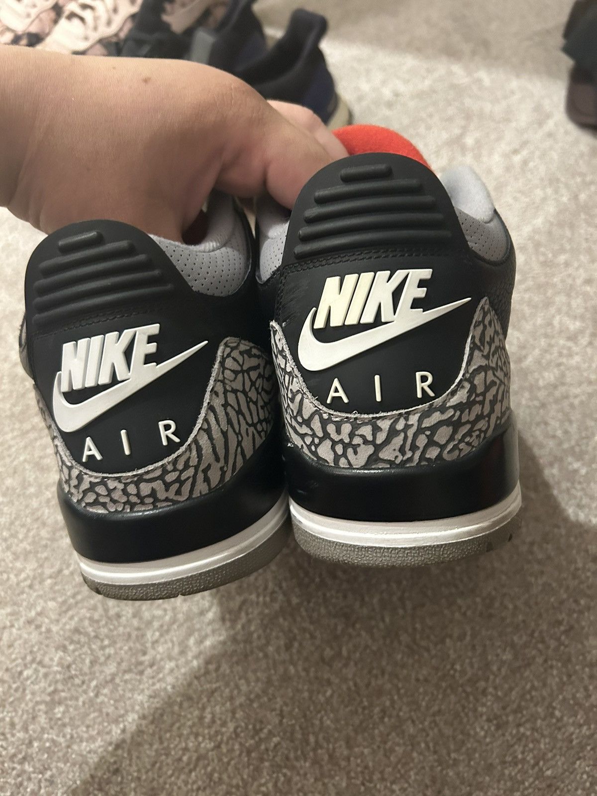 Jordan Brand Nike air Jordan black cement 3s 2018 Size US 13 / EU 46 - 3 Thumbnail