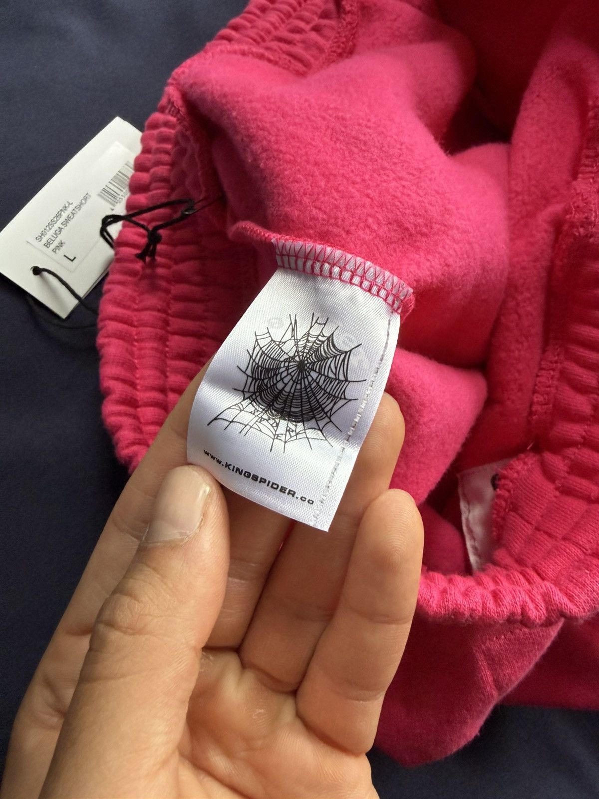 Sp5der Sp5der Pink Beluga Sweatshorts Size US 34 / EU 50 - 7 Thumbnail